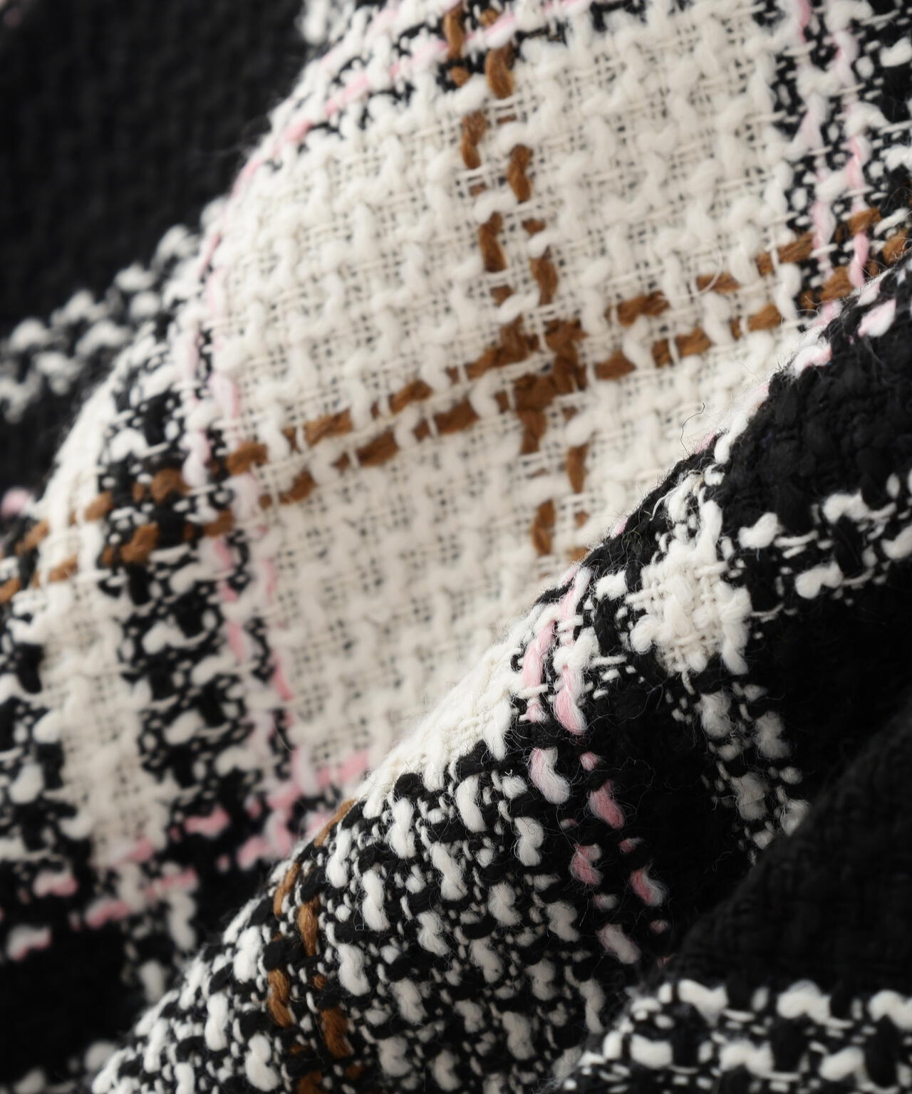 ループヤーンチェックミニスカート