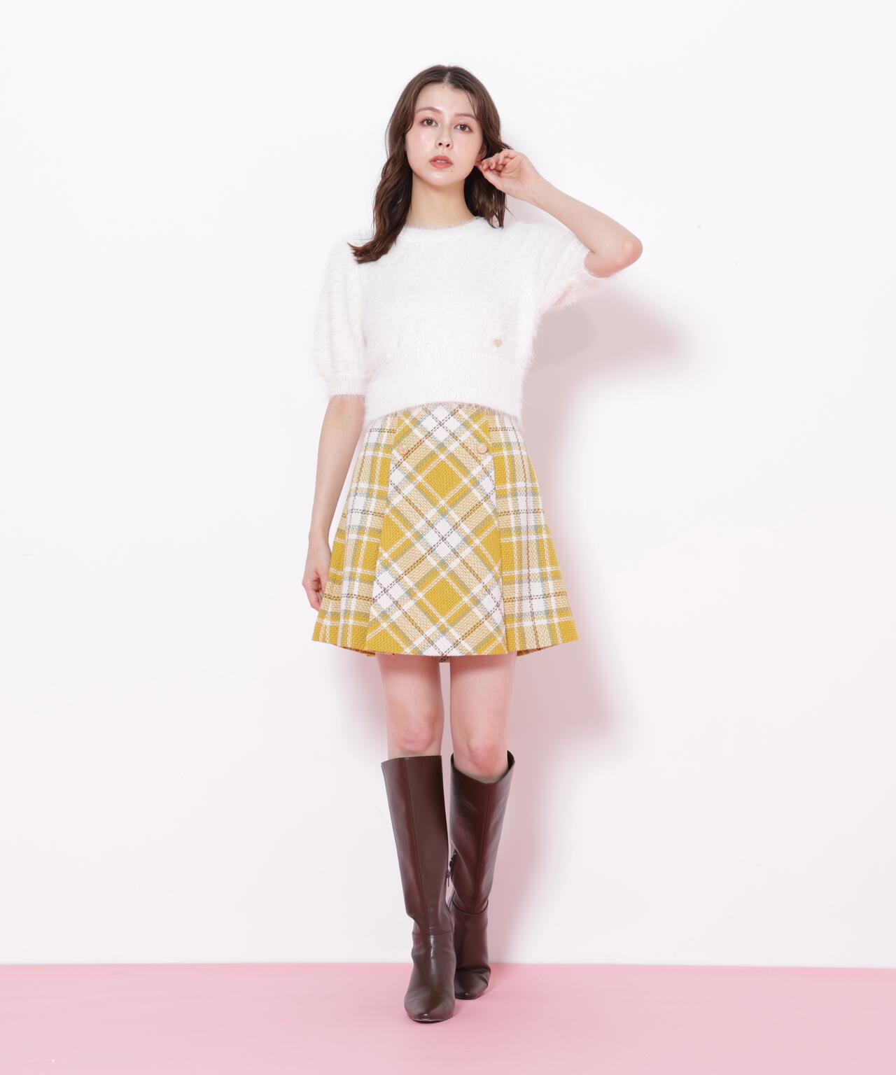 ループヤーンチェックミニスカート | JILL by JILL STUART（ジル バイ