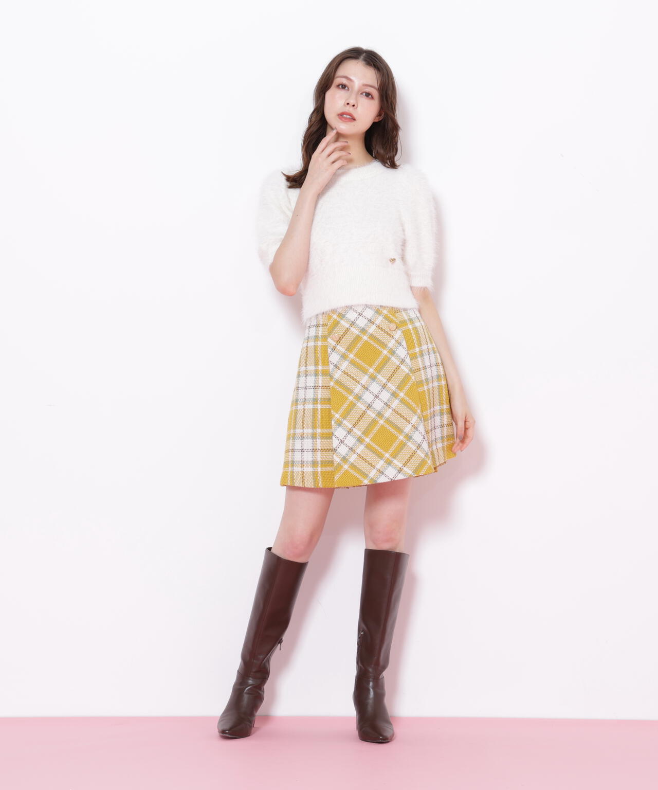 ループヤーンチェックミニスカート | JILL by JILL STUART（ジル バイ