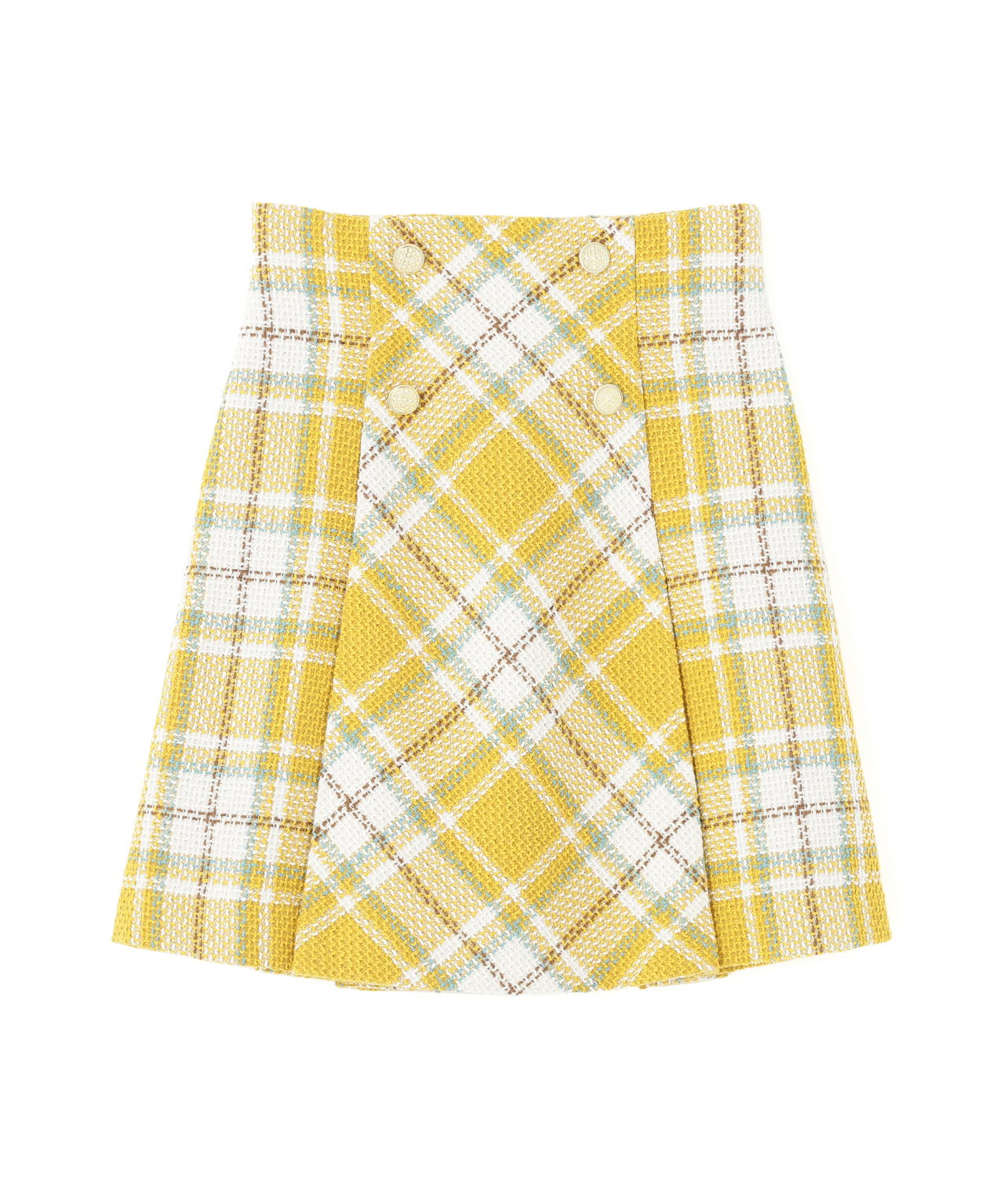ループヤーンチェックミニスカート