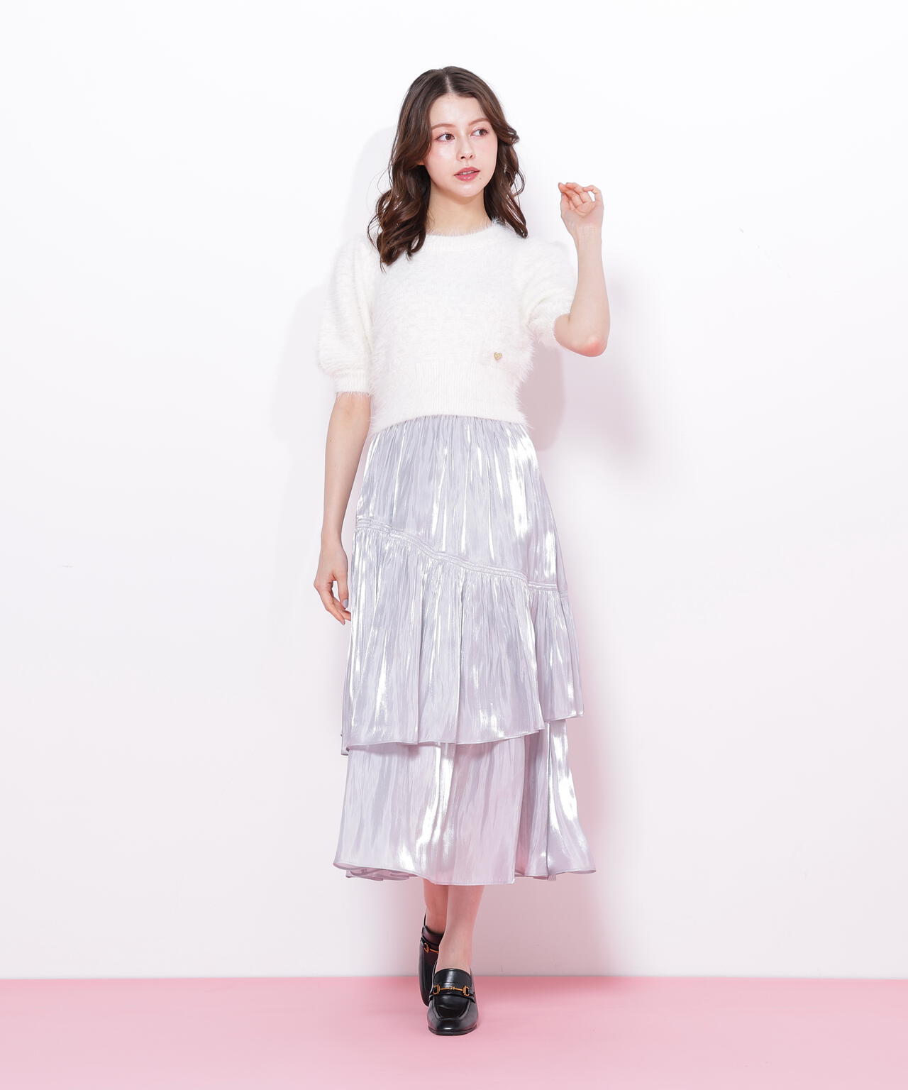 割繊ティアードスカート