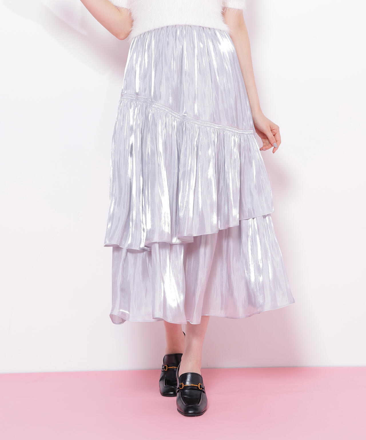 割繊ティアードスカート