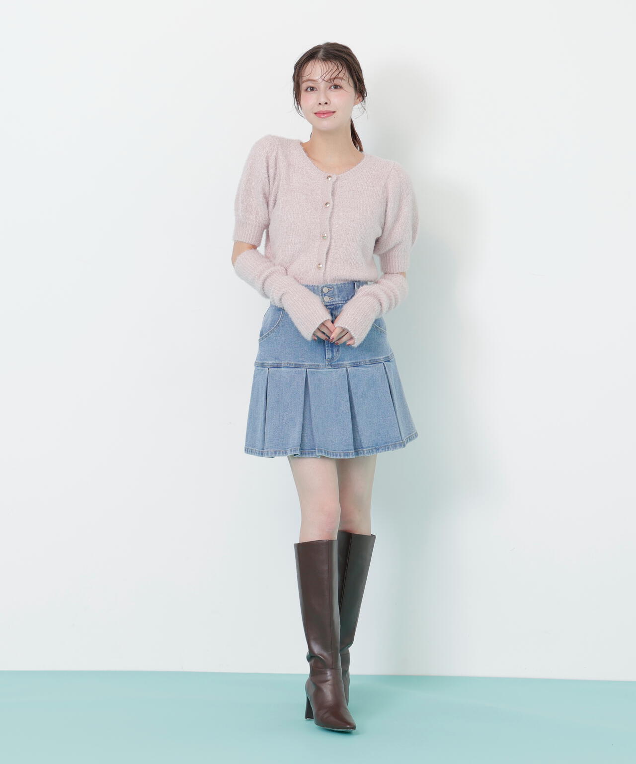 ボックスプリーツデニムミニスカート | JILL by JILL STUART（ジル