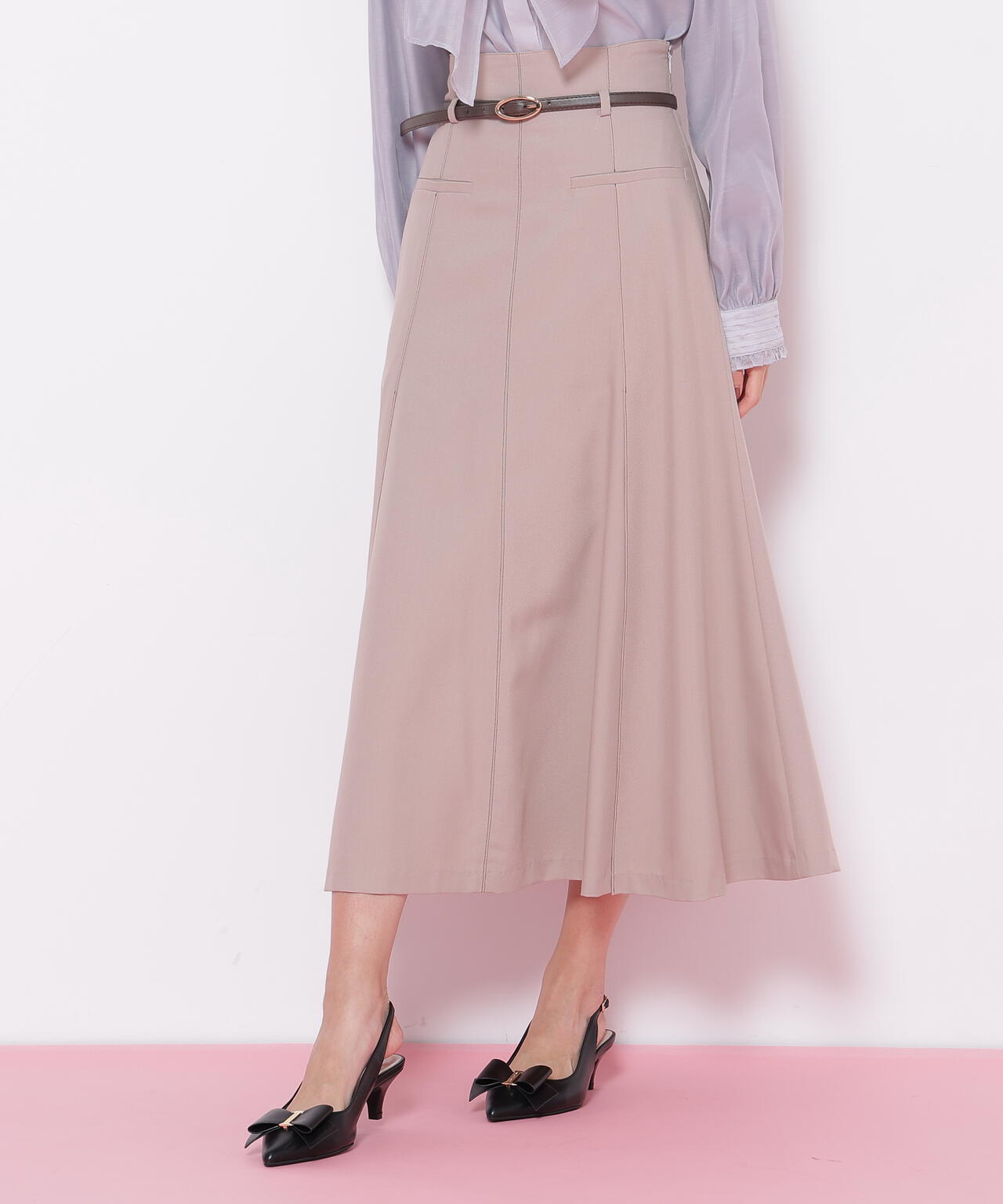 美品✨CELINE カシミア入り　スカート CREDONA クレドナ コットン レース 刺繍 ラップ スカート