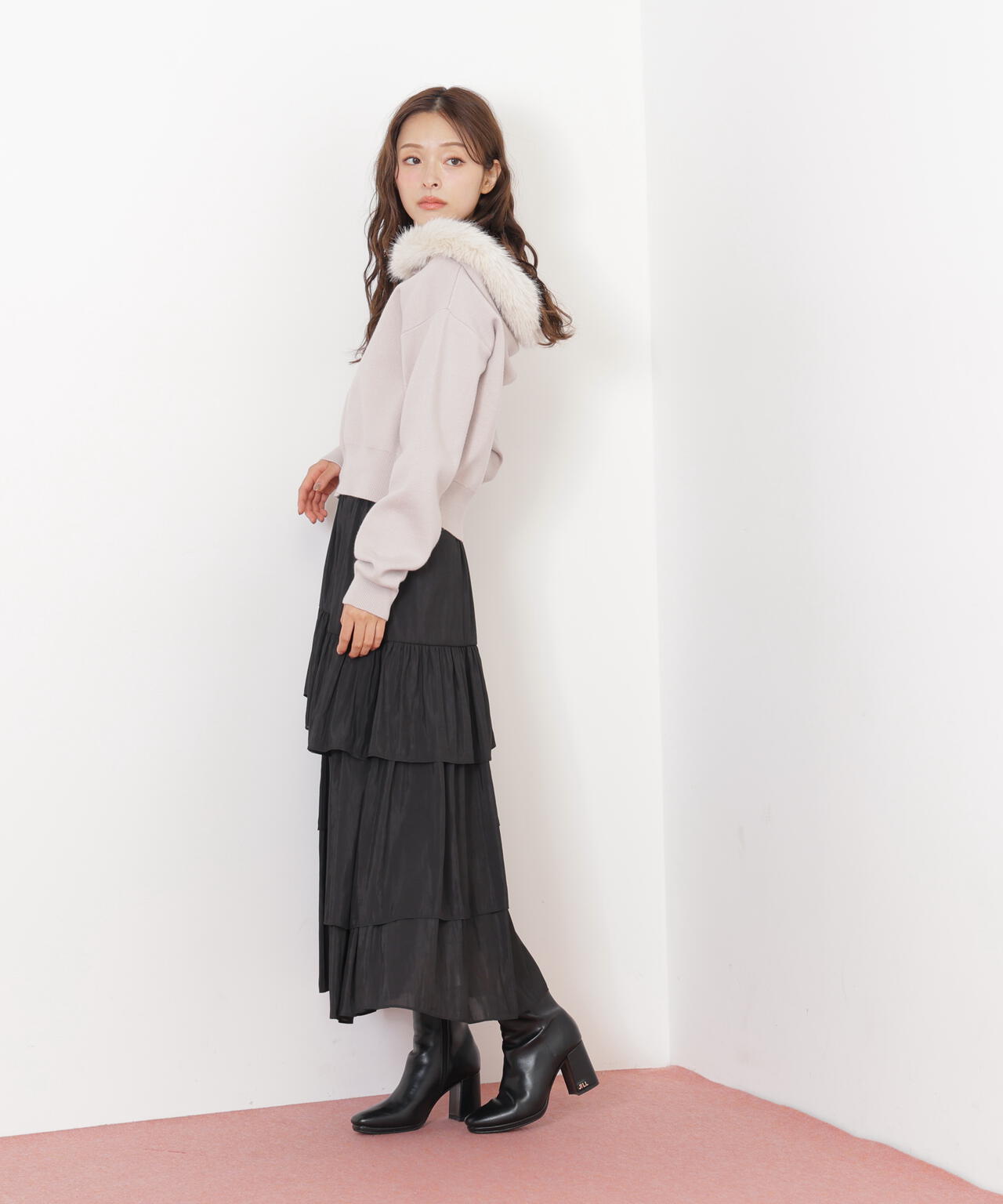 アシメティアードスカート