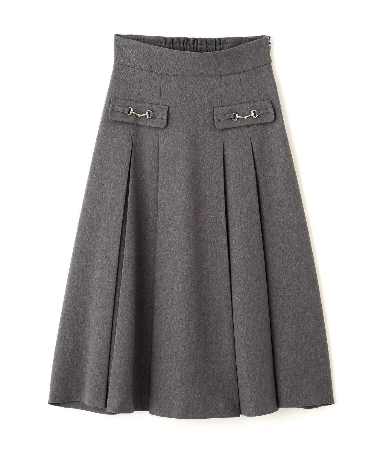 ドルチ　Pスカート　36 グレー ウーリッシュフラノタックフレアスカート | JILL by JILL STUART（ジル