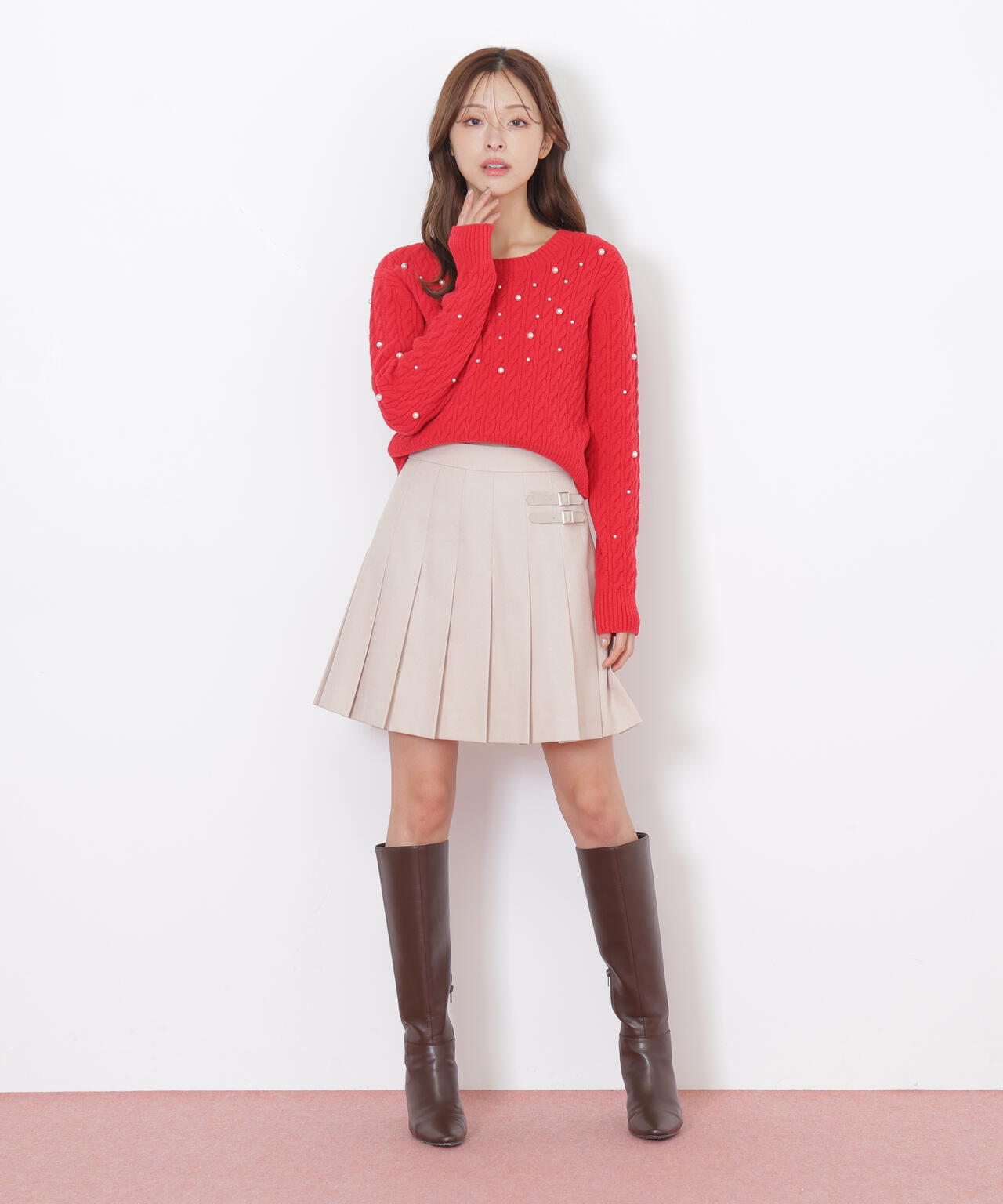 サイドベルトプリーツミニスカート | JILL by JILL STUART（ジル バイ