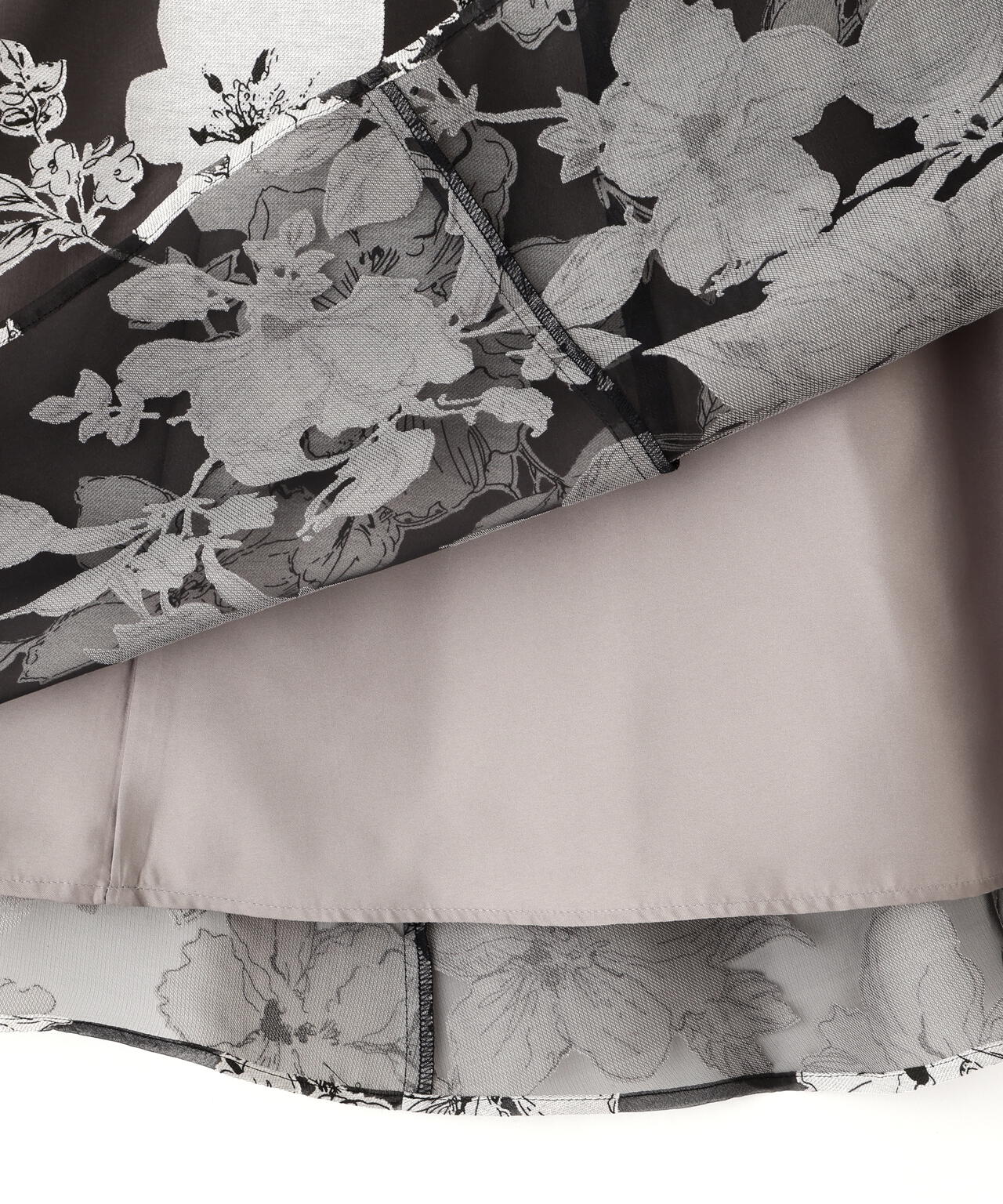 ベロアリボンオパールフラワースカート