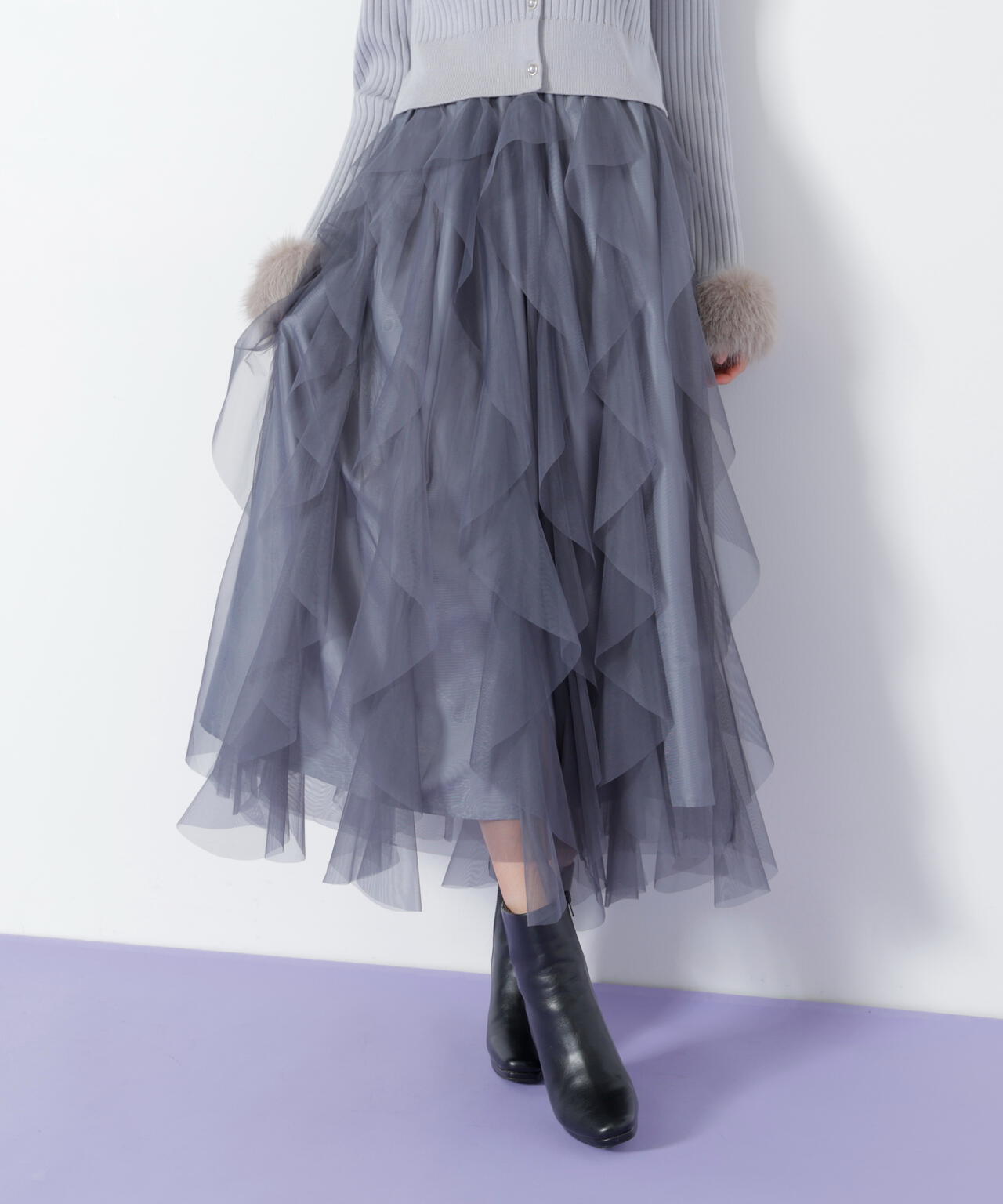 縦ラッフルチュールスカート | JILL by JILL STUART（ジル バイ