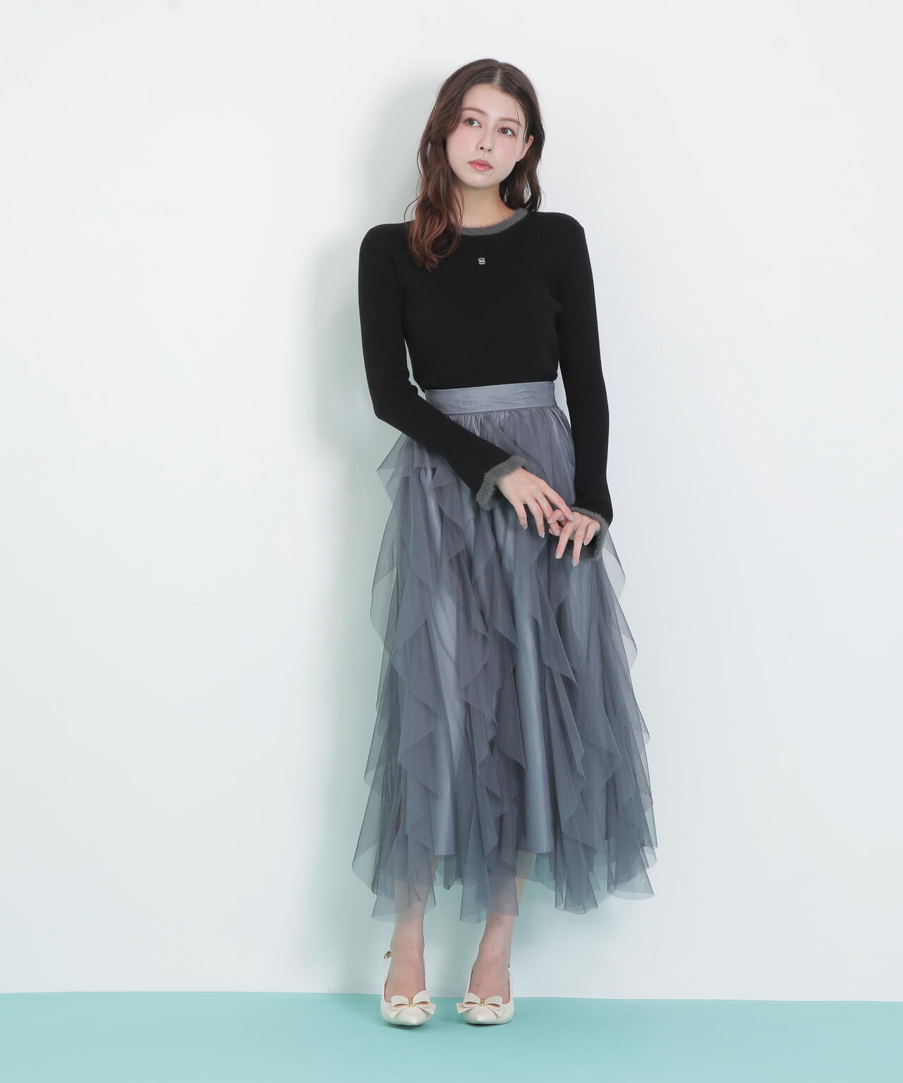 縦ラッフルチュールスカート | JILL by JILL STUART（ジル バイ