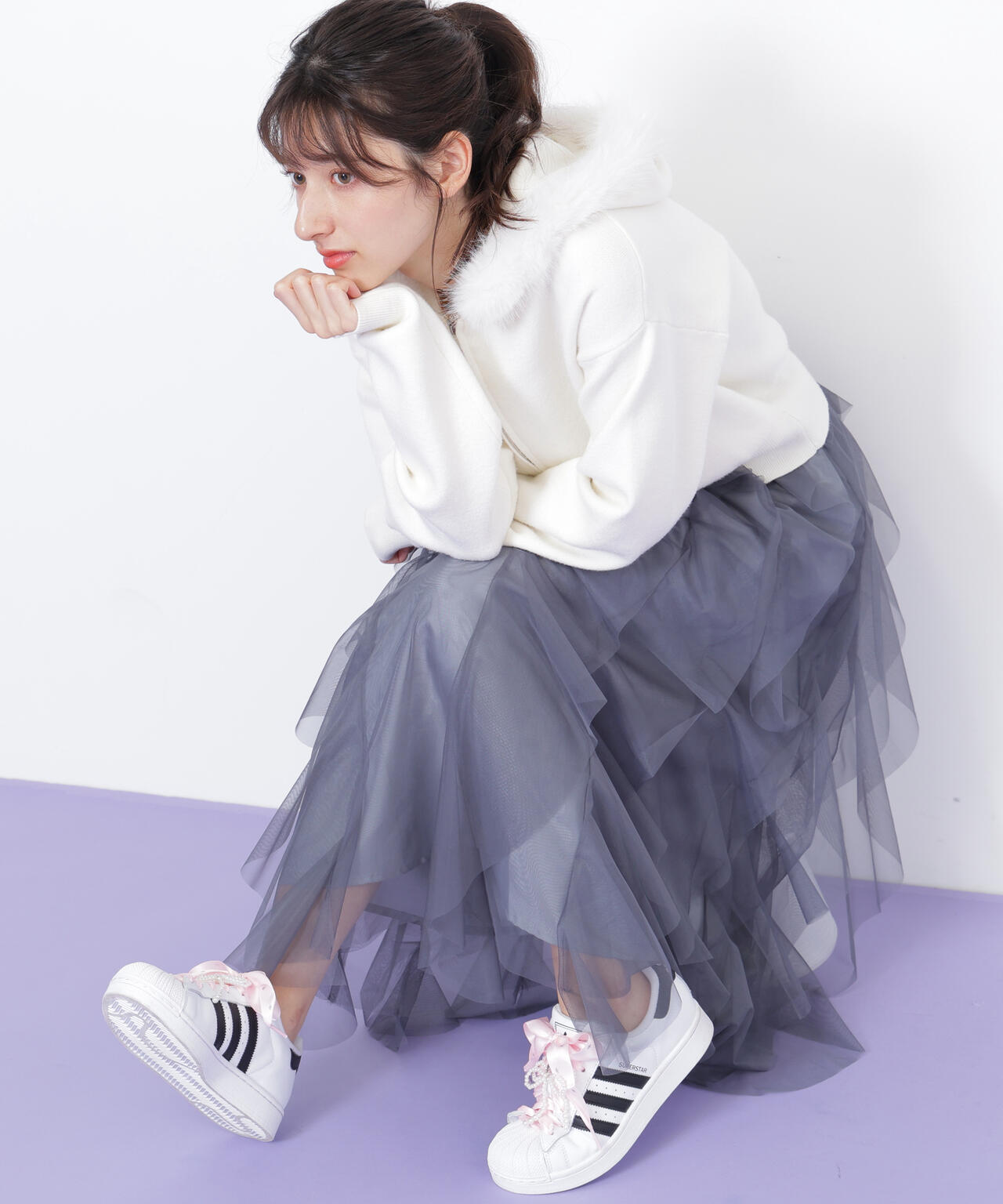 縦ラッフルチュールスカート | JILL by JILL STUART（ジル バイ ジル