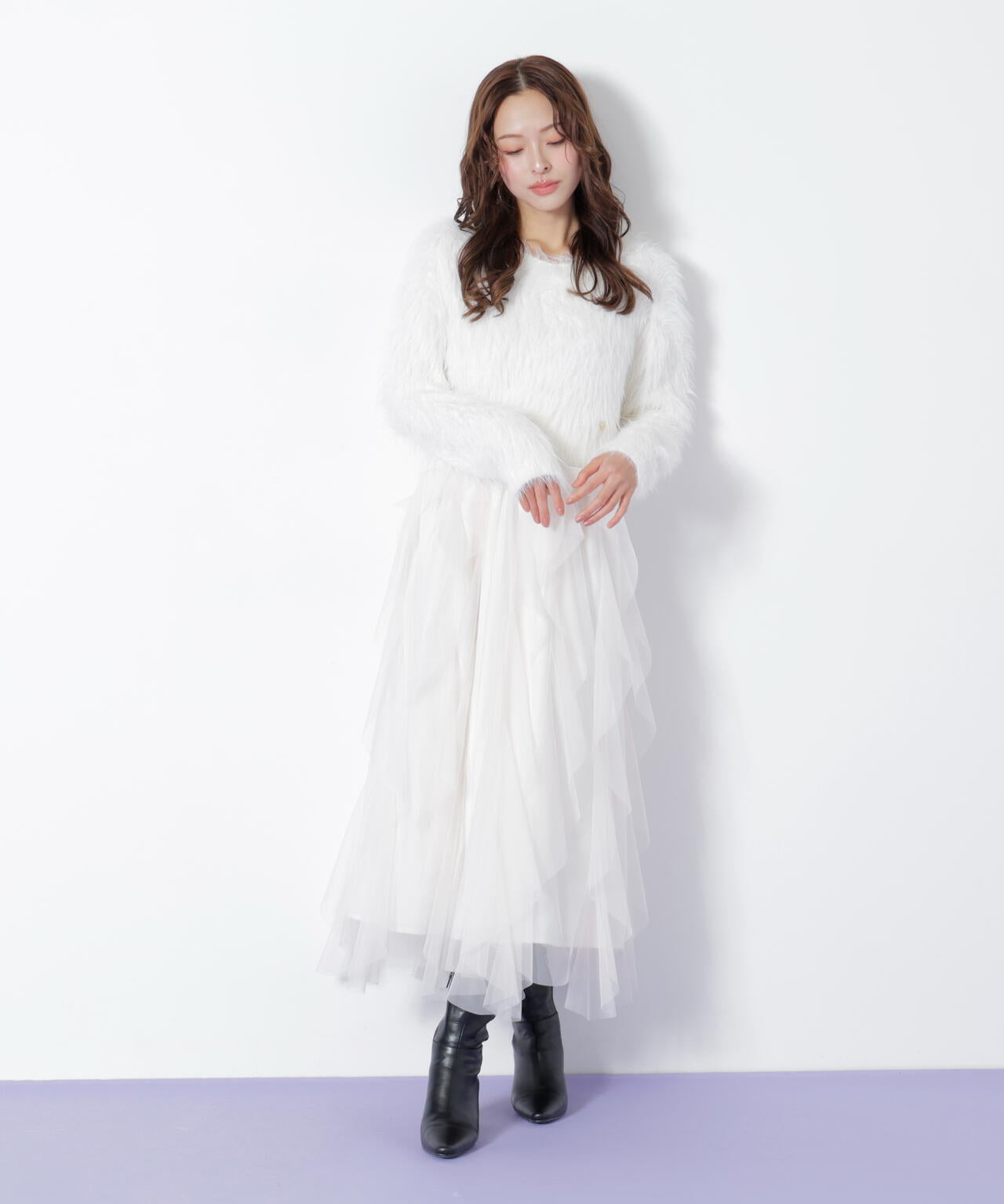 ジルスチュアート　チュールスカート 縦ラッフルチュールスカート | JILL by JILL STUART（ジル バイ