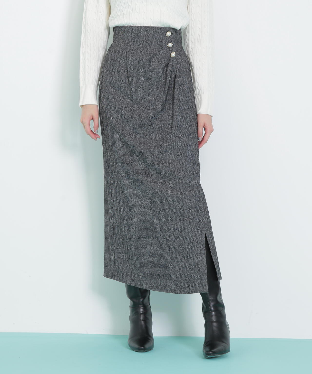 パール釦ラップタイトスカート | JILL by JILL STUART（ジル バイ ジル