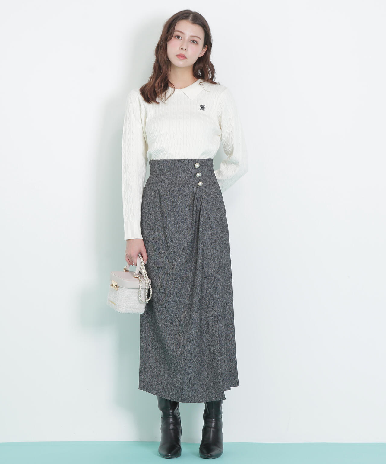 パール釦ラップタイトスカート | JILL by JILL STUART（ジル バイ ジル