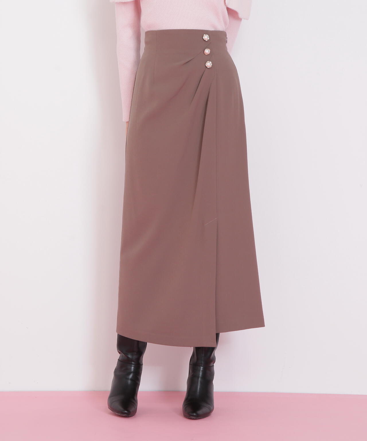 パール釦ラップタイトスカート | JILL by JILL STUART（ジル バイ ジル