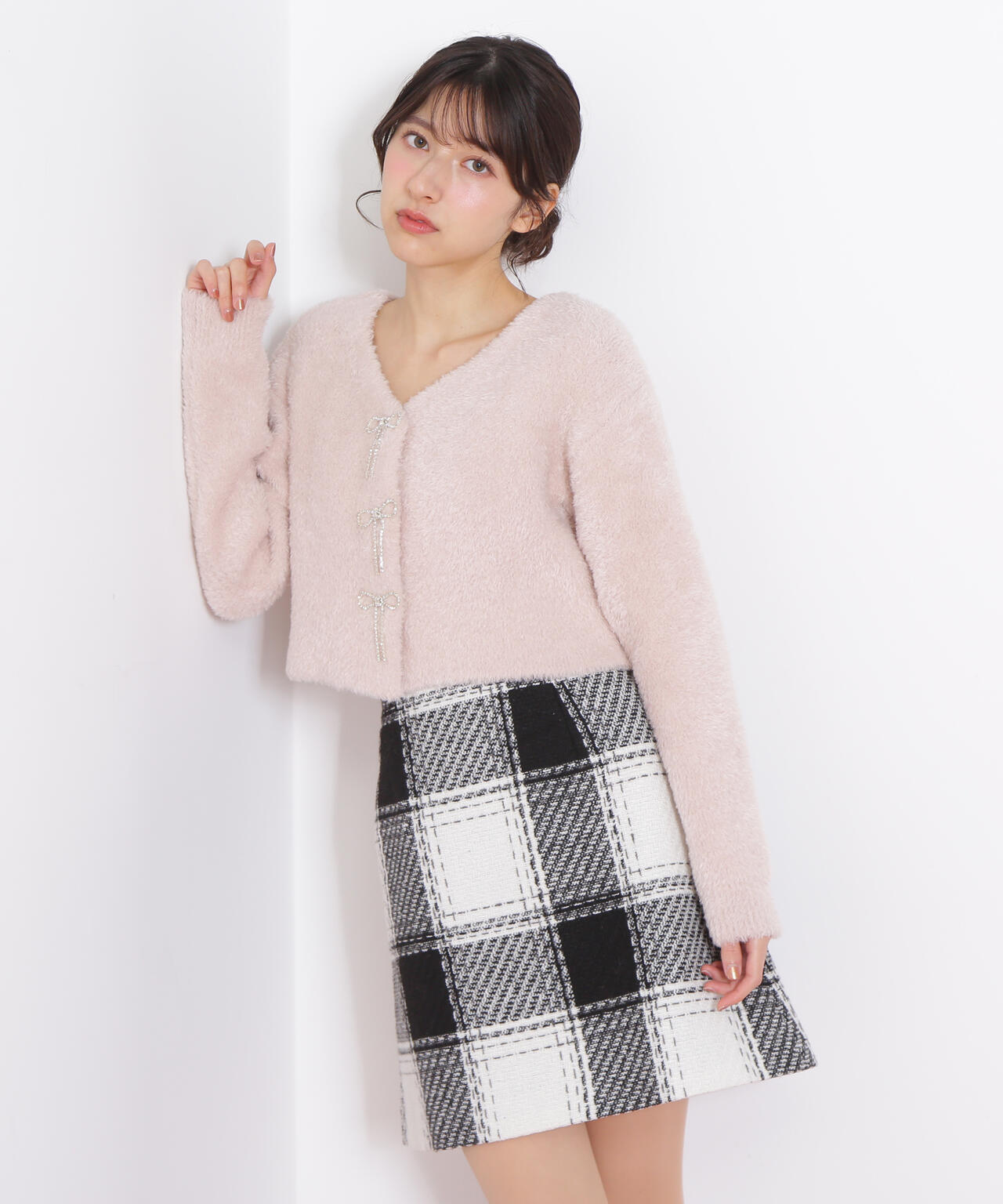 ロービングチェックミニスカート