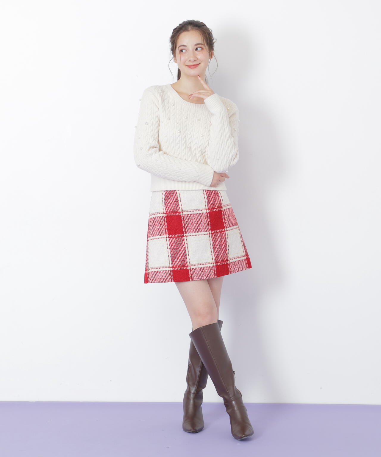 ロービングチェックミニスカート Sustainableロービングチェックミニスカート（ミニスカート