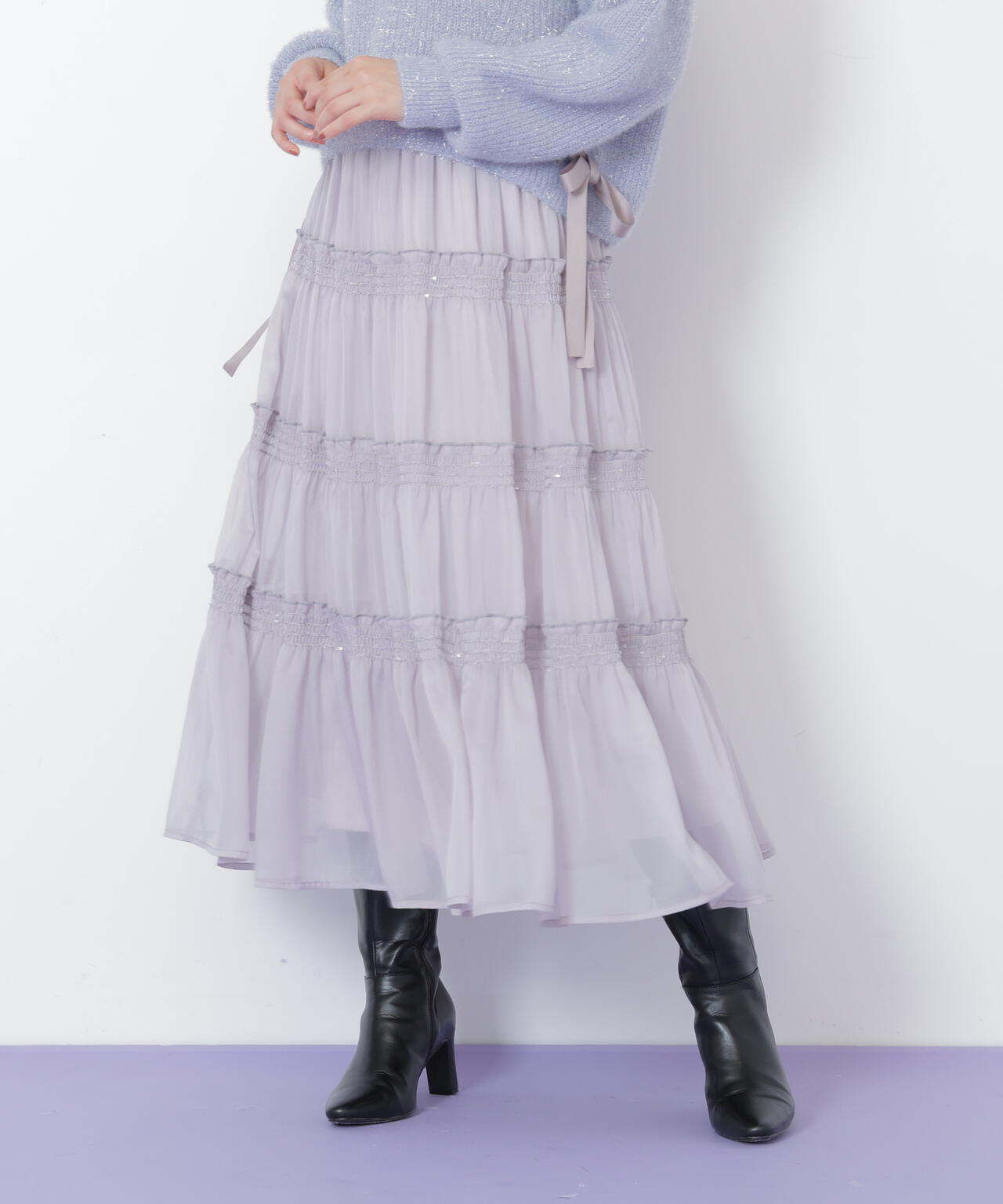 シャイニーティアードスカート | JILL by JILL STUART（ジル バイ ジル