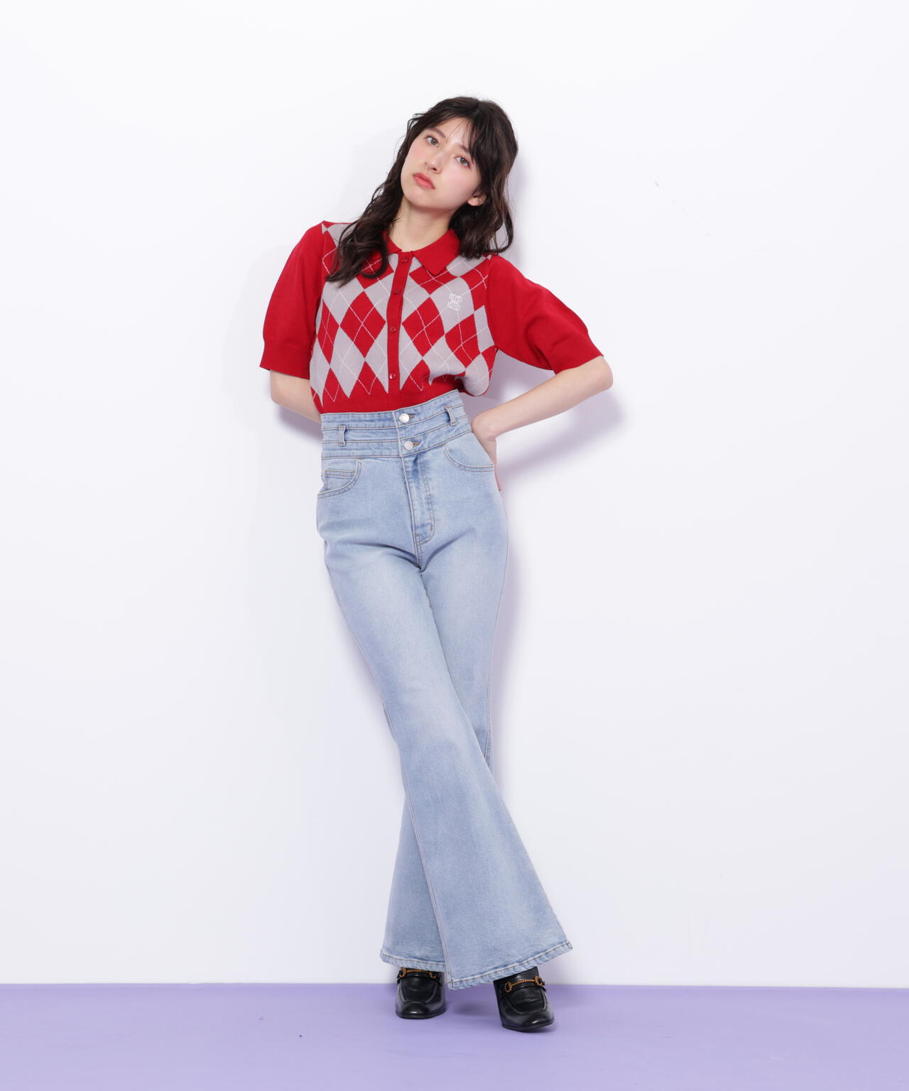 フレアデニムパンツ