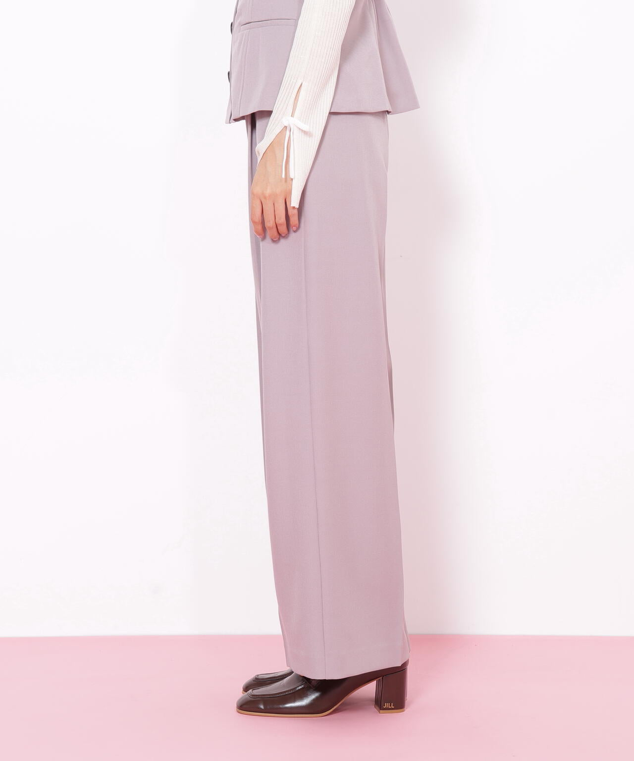 ＜セットアップ対応＞ベーシックツイルビットベルトパンツ