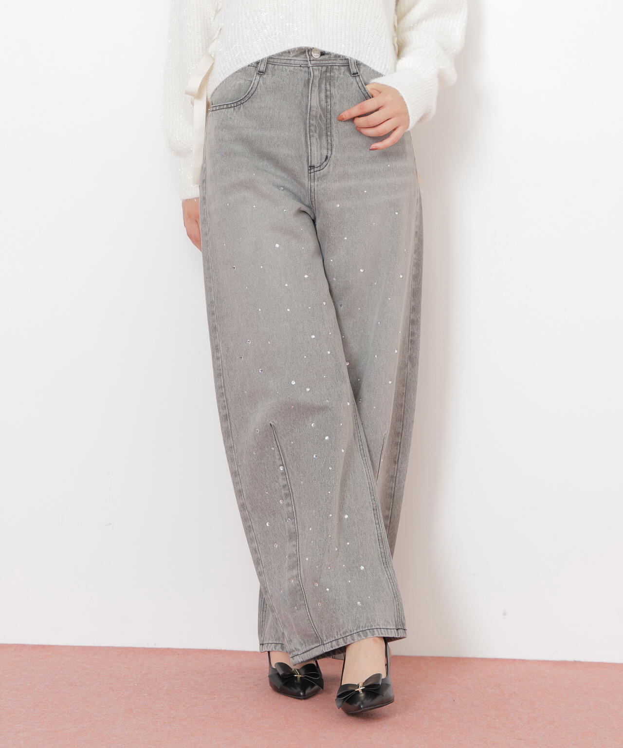 ビジュートッピングデニムパンツ | JILL by JILL STUART（ジル バイ