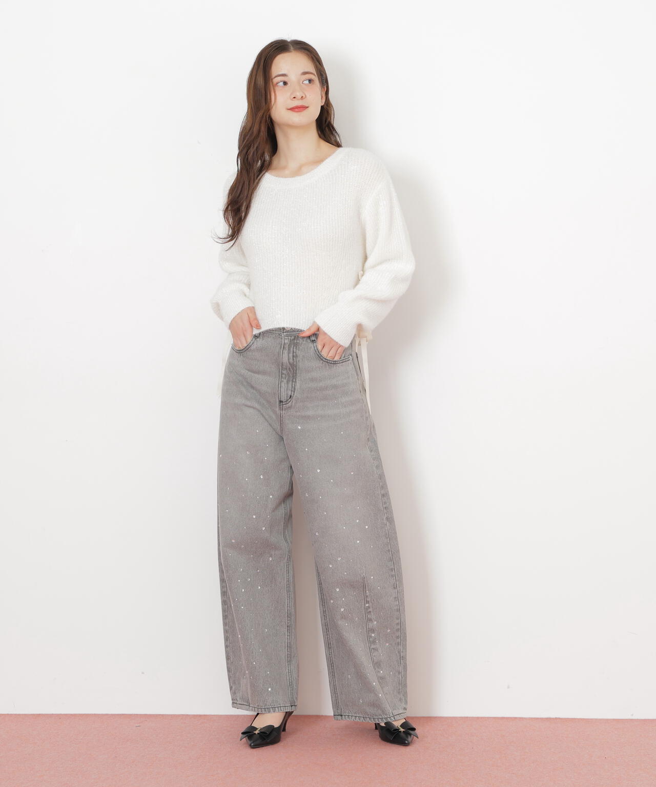 ビジュートッピングデニムパンツ | JILL by JILL STUART（ジル バイ