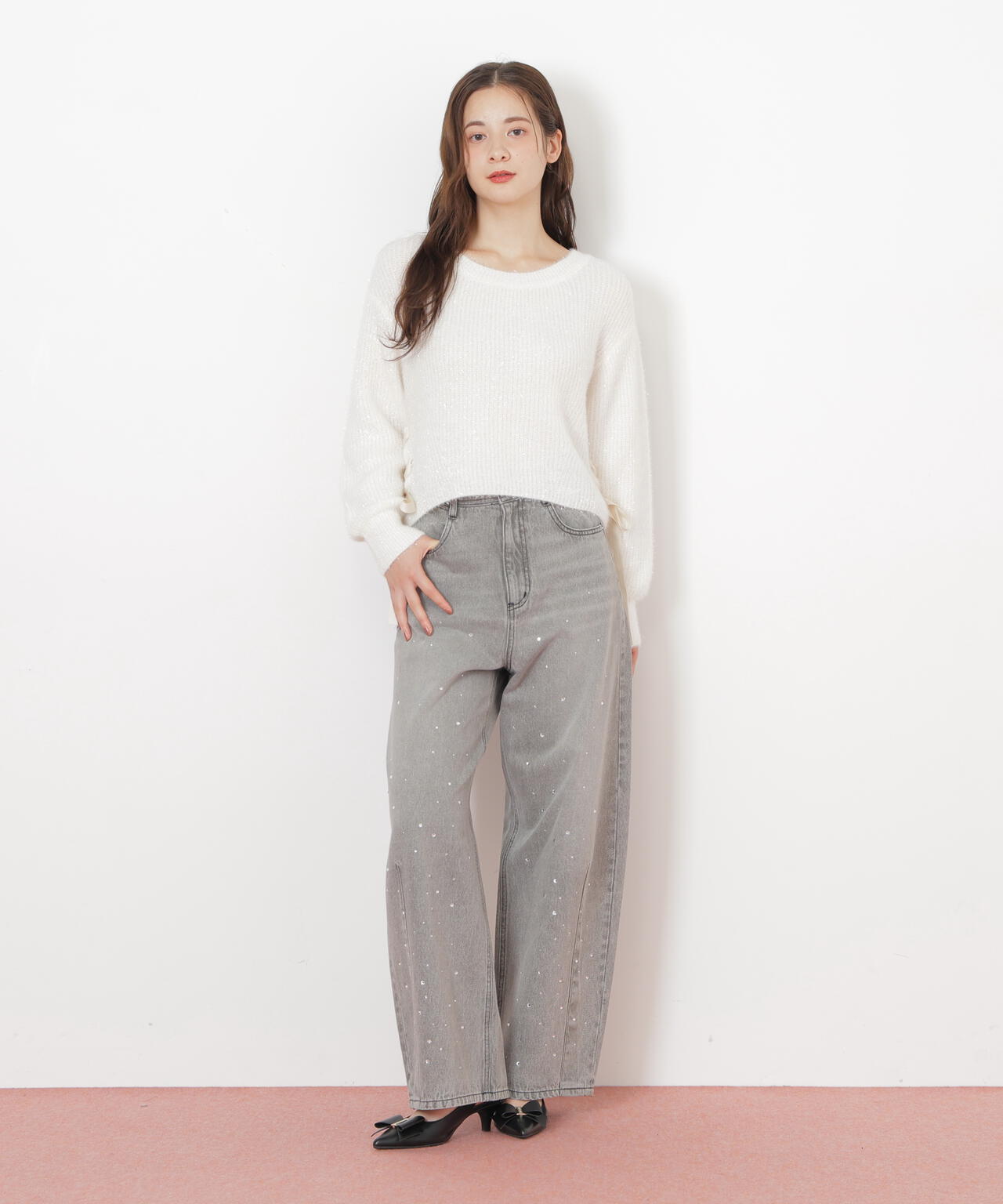 びじゅー様1125専用 ビジュートッピングデニムパンツ | JILL by JILL STUART（ジル バイ