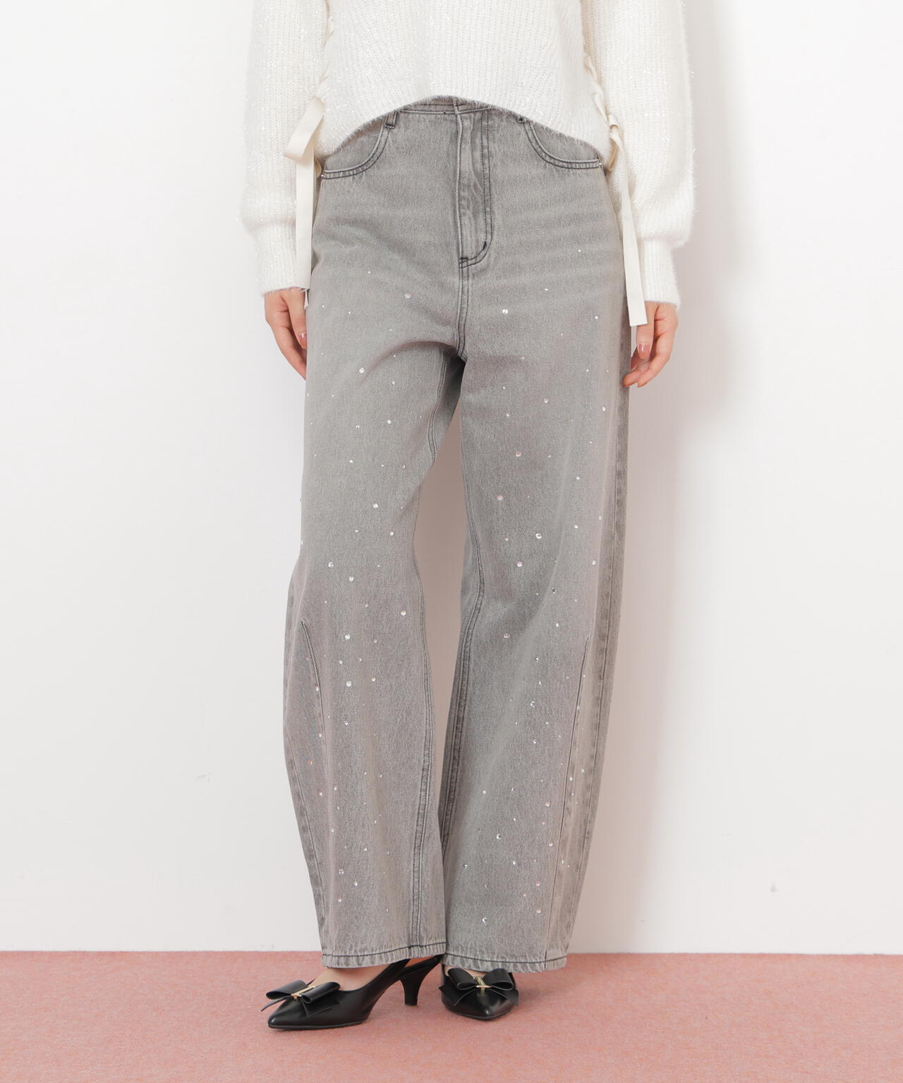 ビジュートッピングデニムパンツ | JILL by JILL STUART（ジル バイ