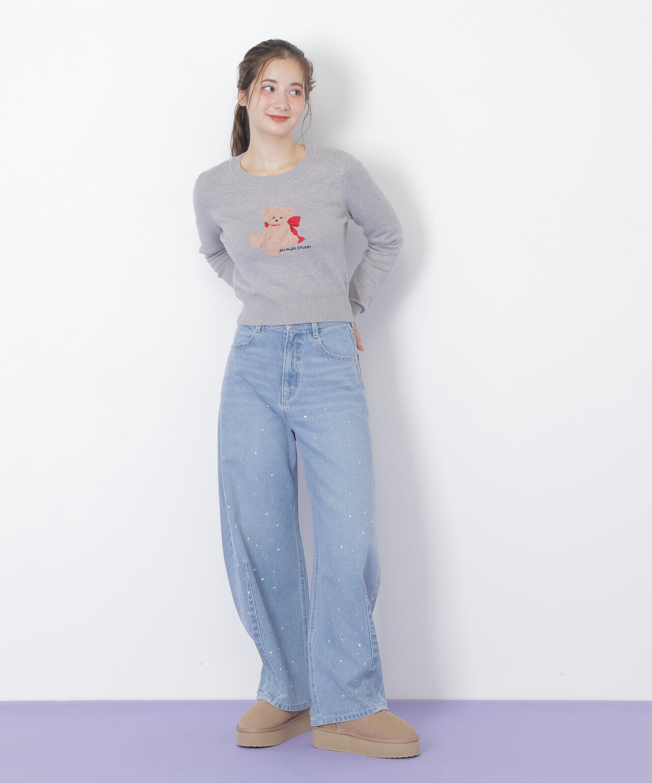 ビジュートッピングデニムパンツ | JILL by JILL STUART（ジル バイ