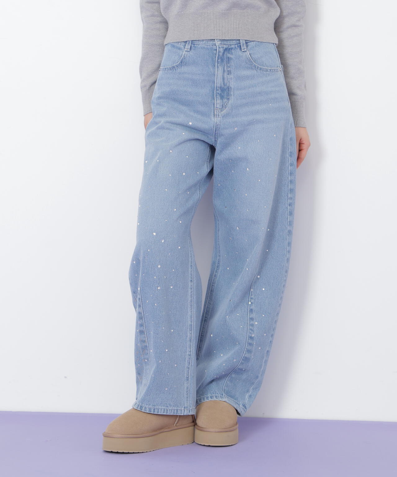 ビジュートッピングデニムパンツ | JILL by JILL STUART（ジル バイ