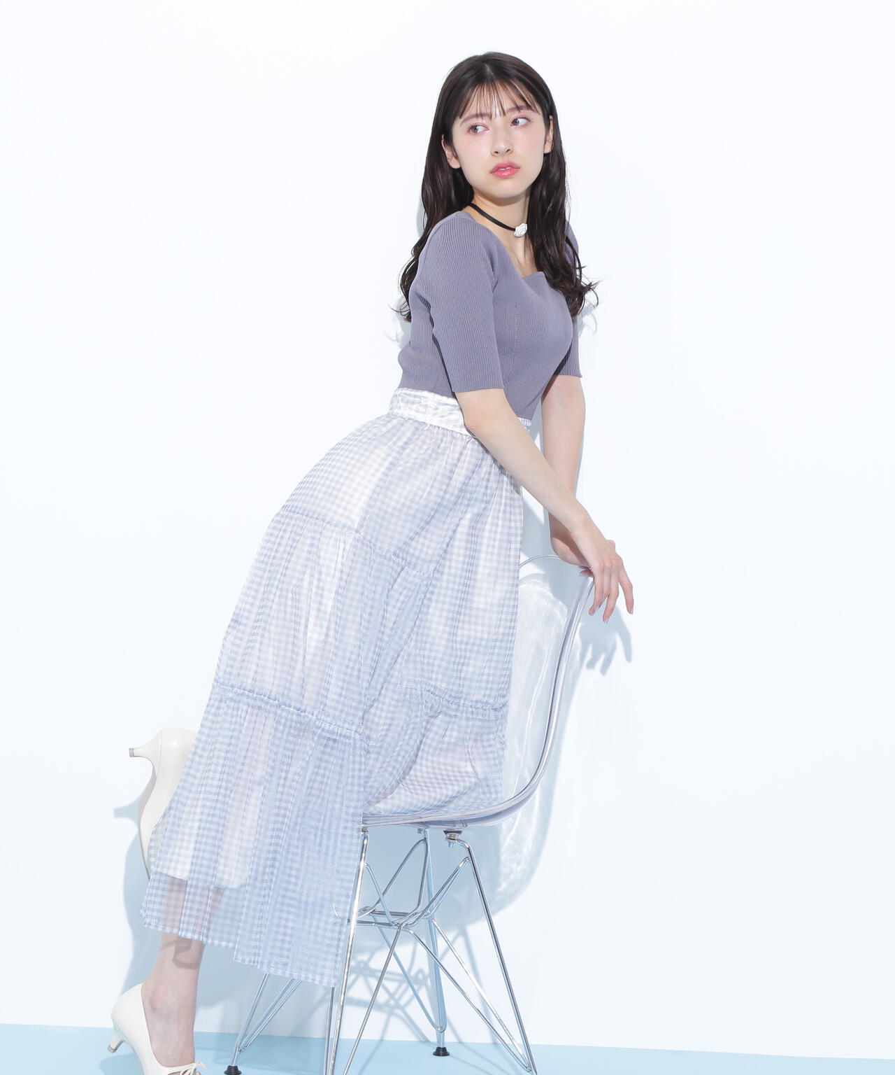 ニット×シアースカートドッキングワンピース | JILL by JILL STUART