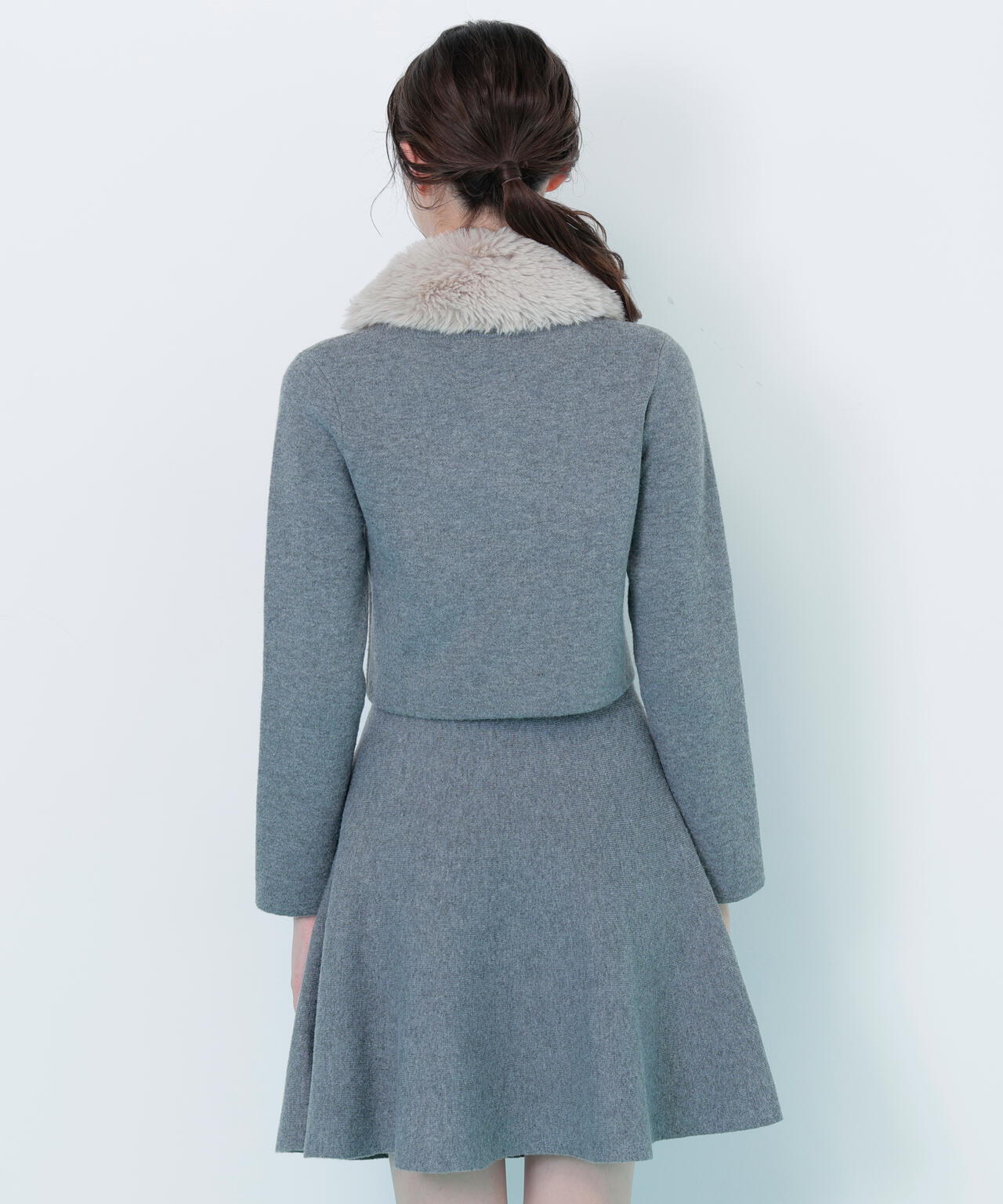 ファーティッペットニットセットアップ