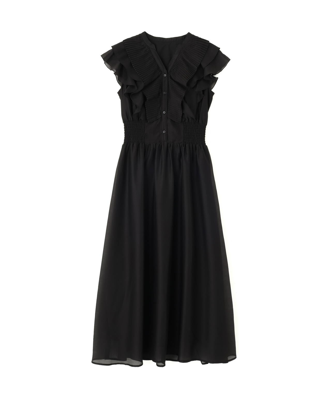 シアープリーツフリルワンピース