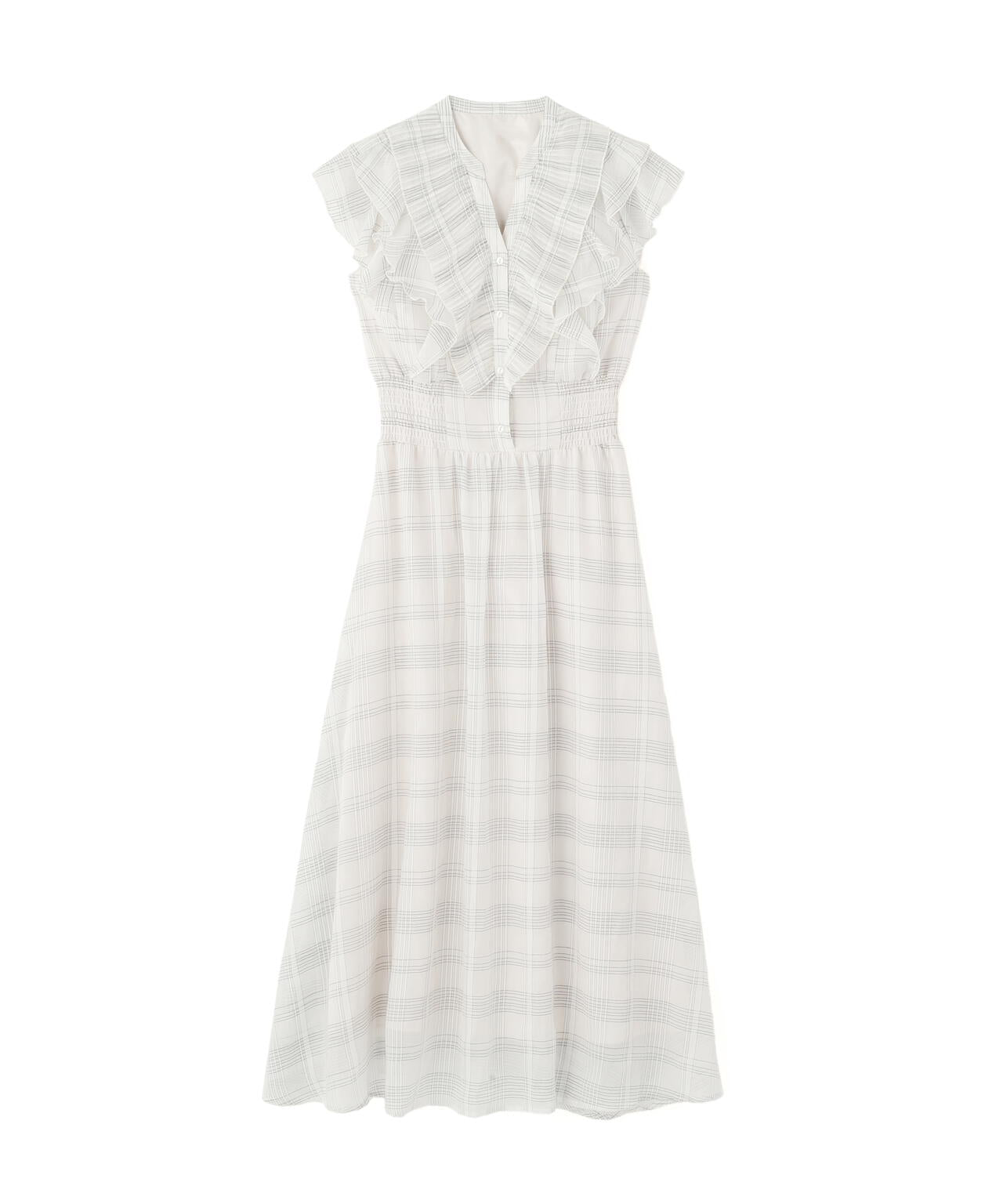 シアープリーツフリルワンピース