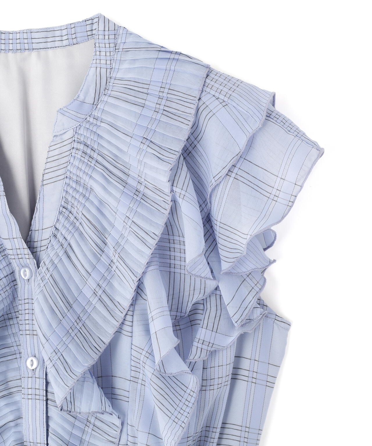 シアープリーツフリルワンピース