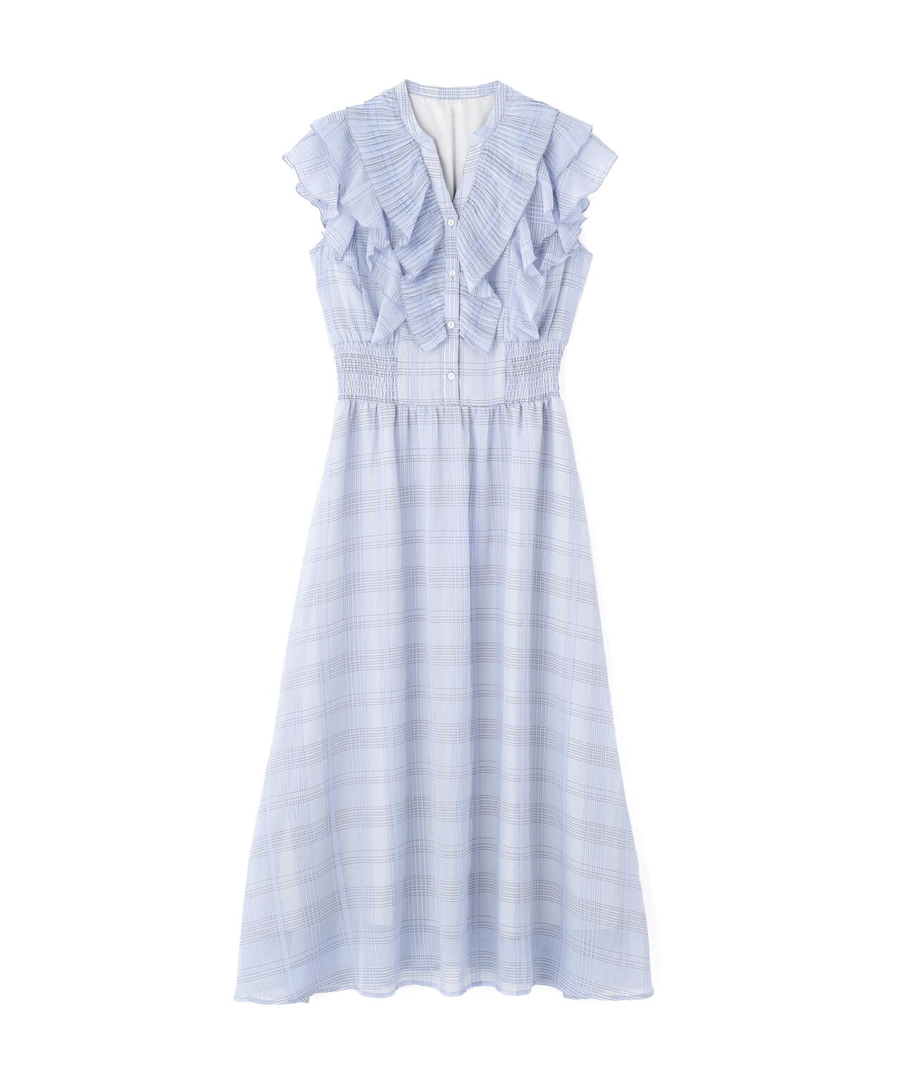 シアープリーツフリルワンピース