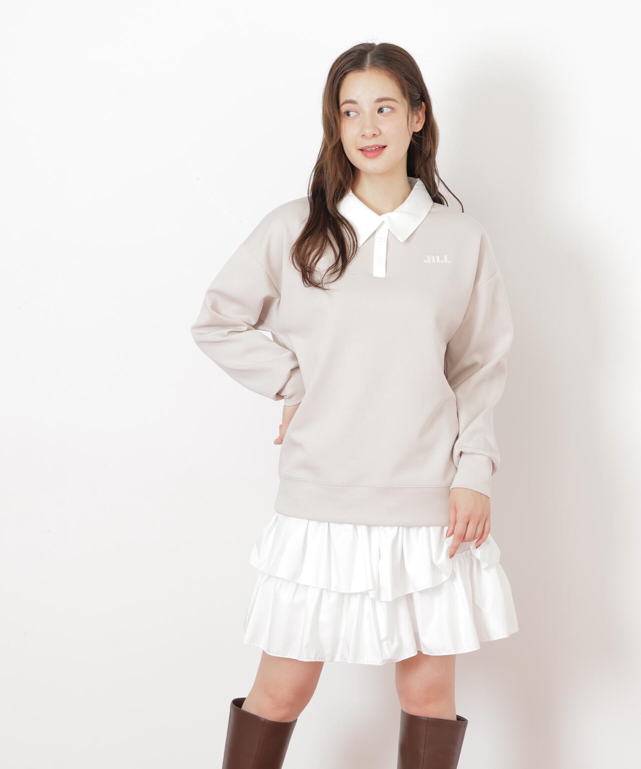 ポロ衿スウェットフリルミニセットアップ | JILL by JILL STUART（ジル
