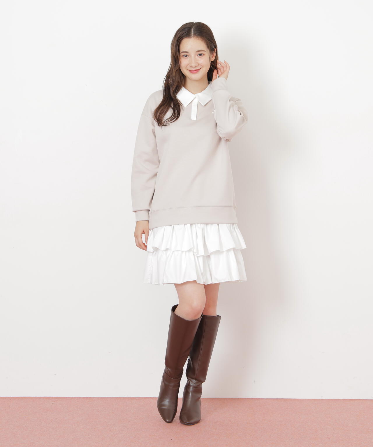 ポロ衿スウェットフリルミニセットアップ | JILL by JILL STUART（ジル