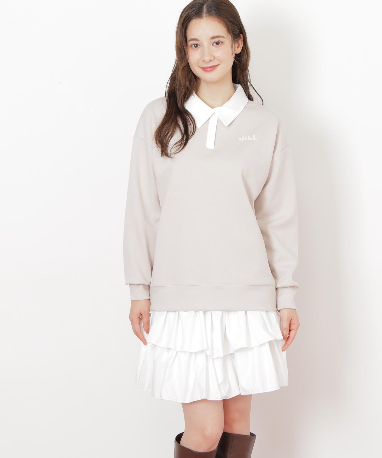 ポロ衿スウェットフリルミニセットアップ | JILL by JILL STUART（ジル