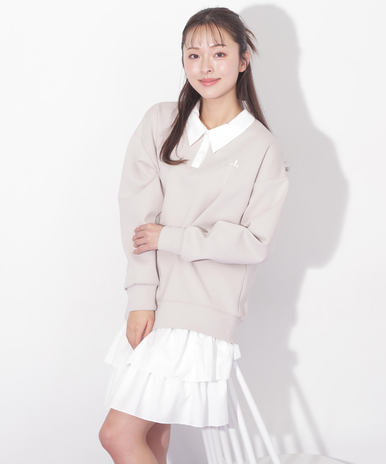 ポロ衿スウェットフリルミニセットアップ | JILL by JILL STUART（ジル