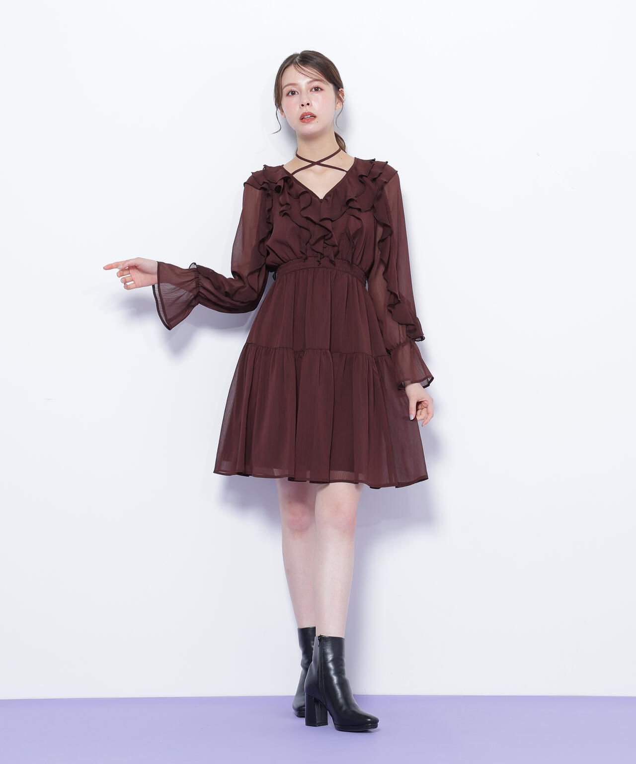 フリルミニワンピース