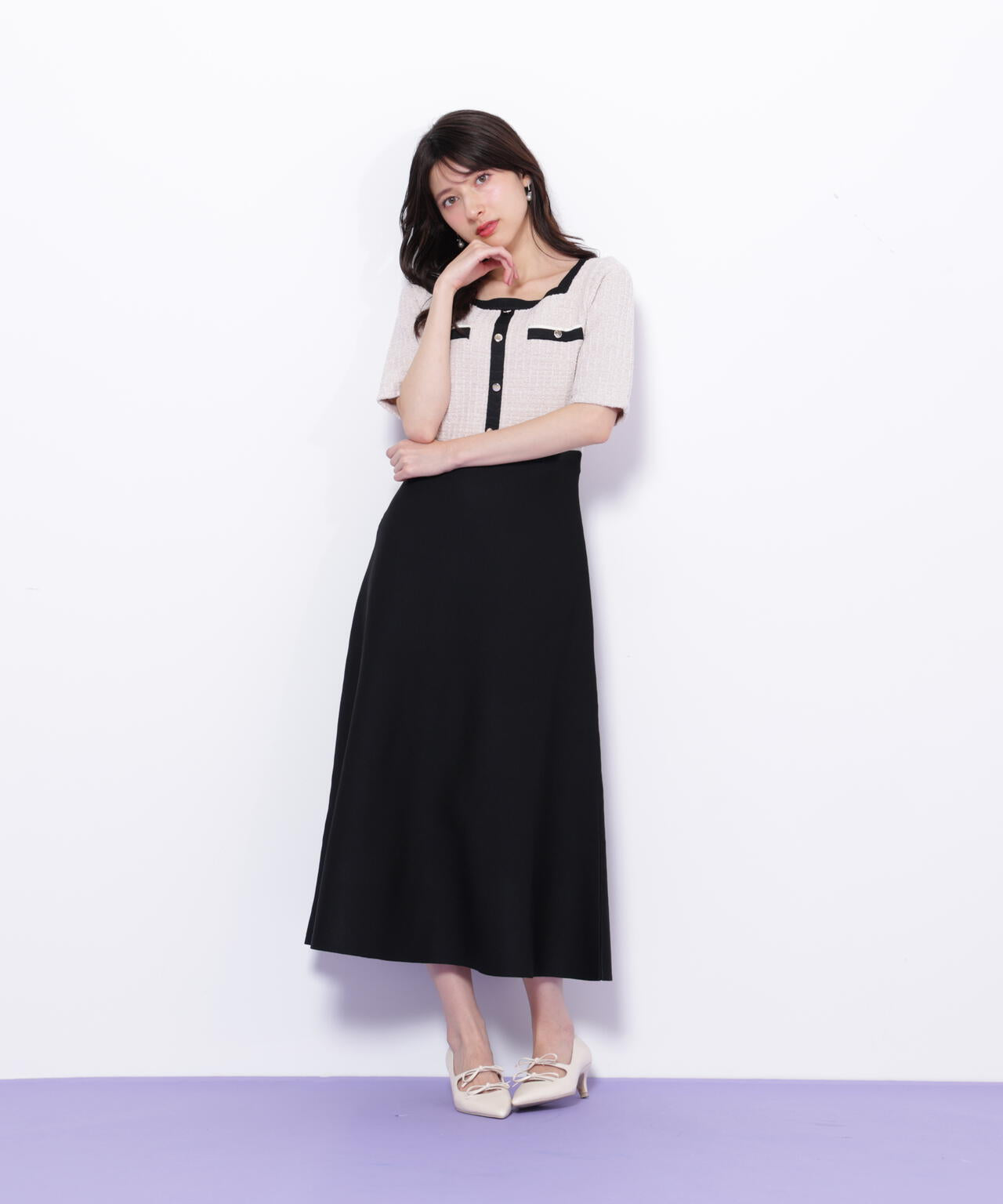 ミックスツイード切替ニットワンピース | JILL by JILL STUART（ジル