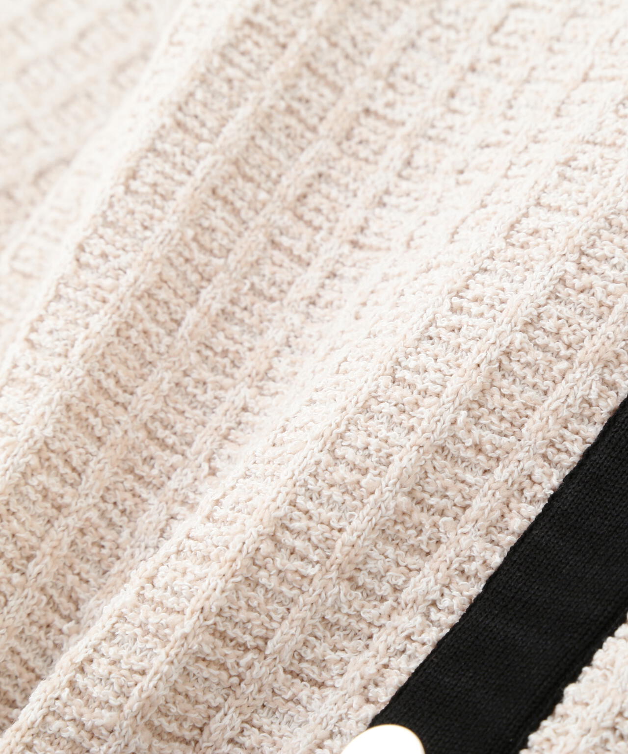 ミックスツイード切替ニットワンピース