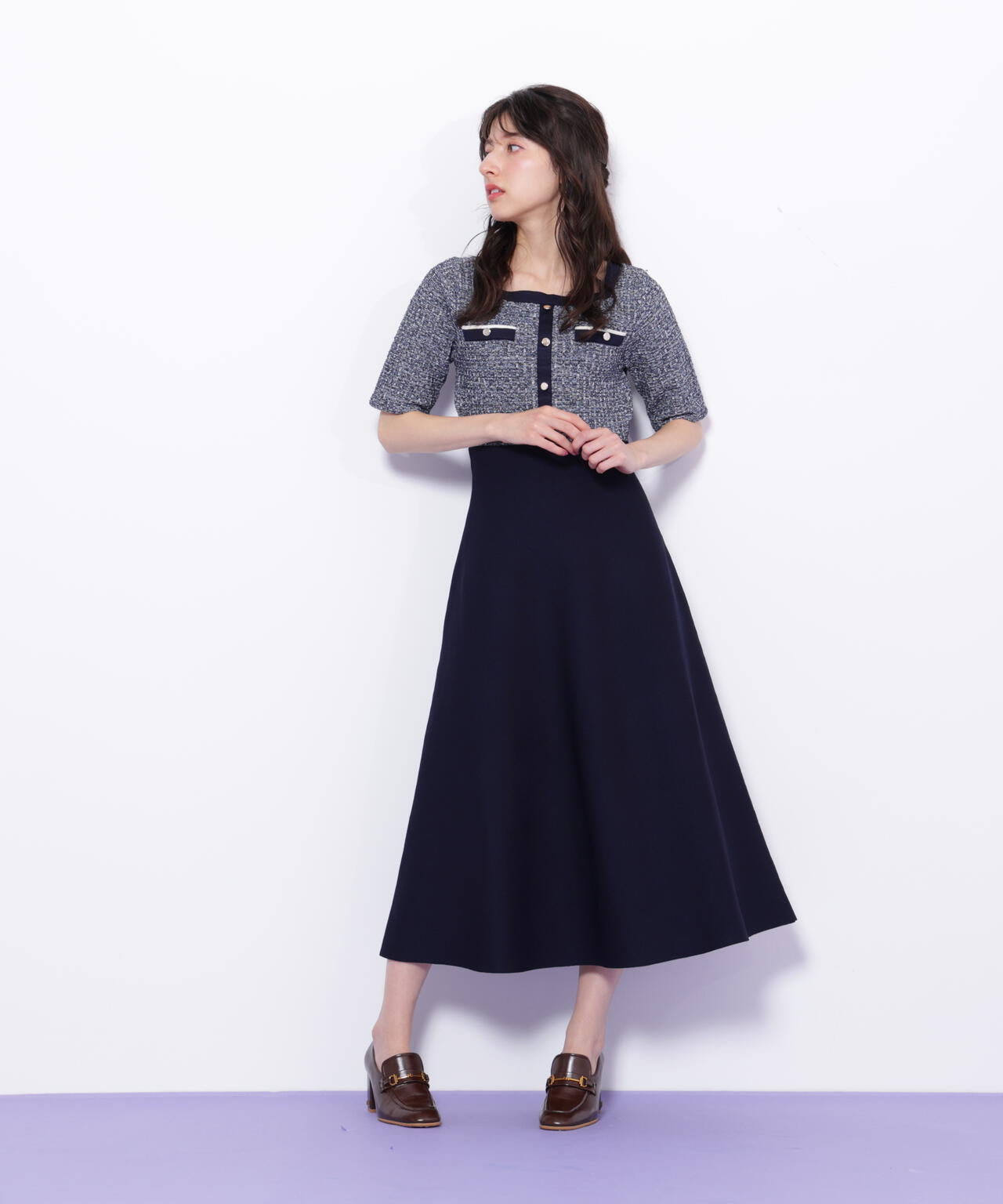 ミックスツイード切替ニットワンピース | JILL by JILL STUART（ジル