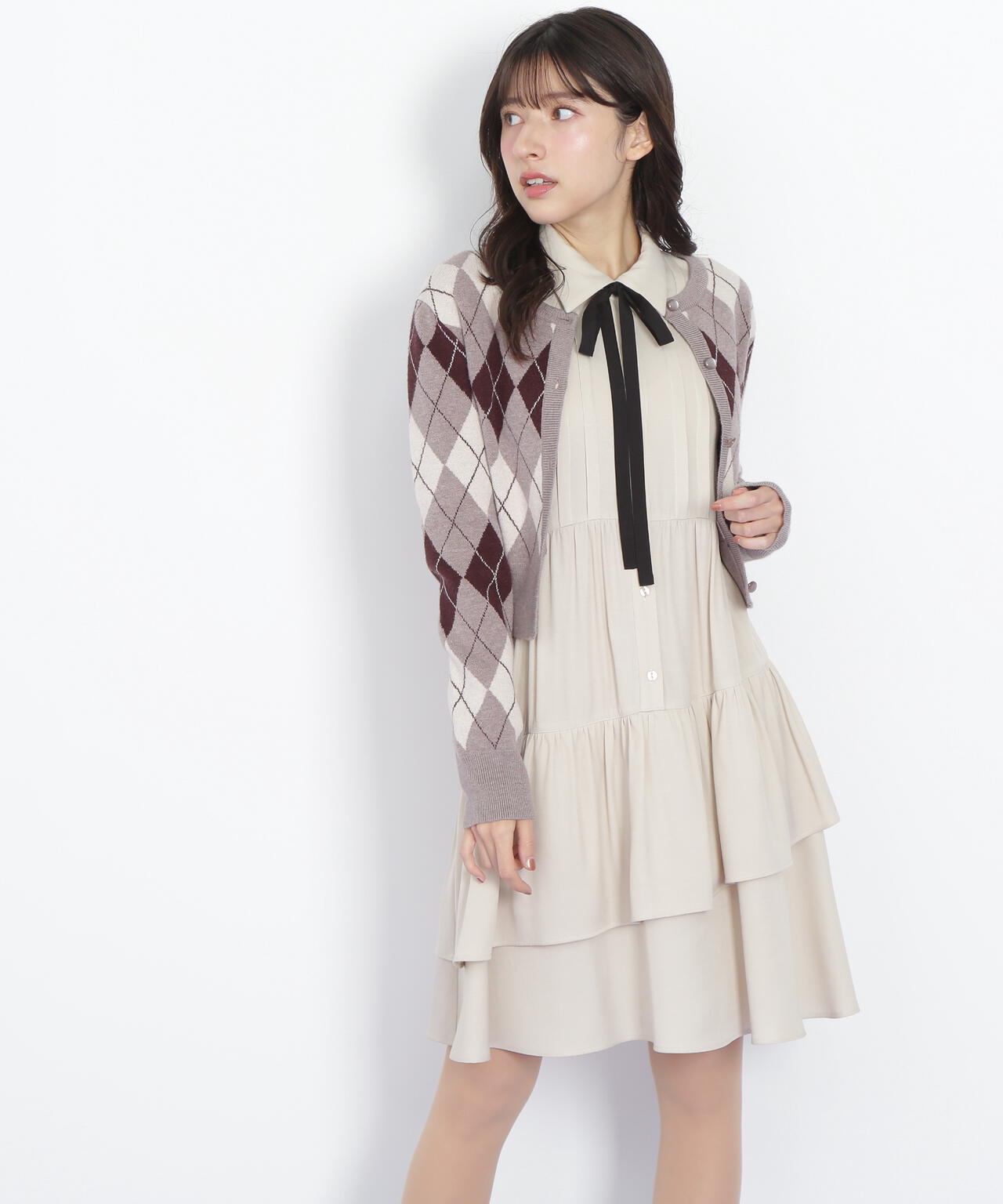 ティアードミニシャツワンピース