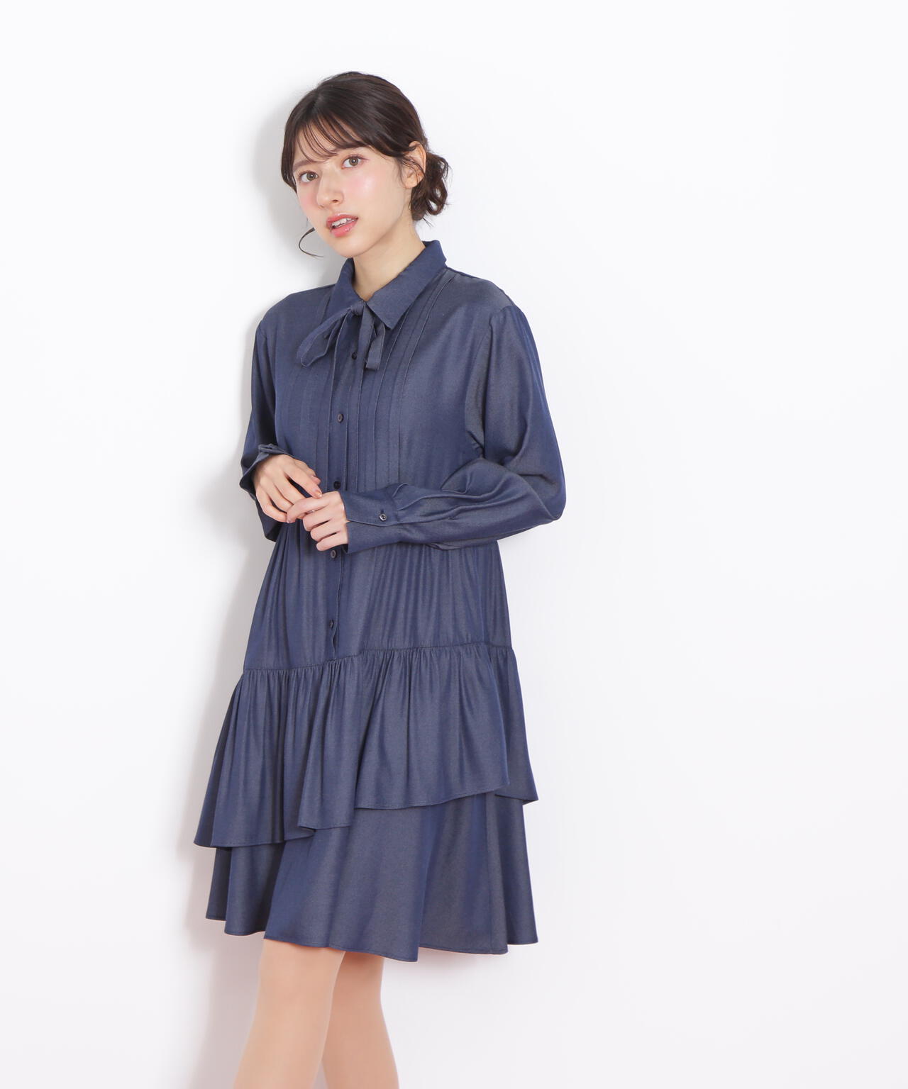 ティアードミニシャツワンピース
