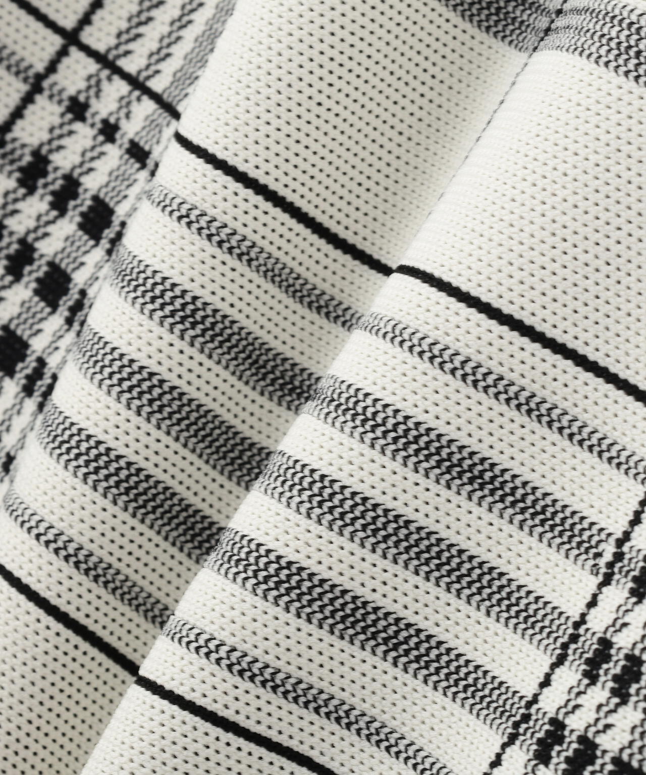 ビッグチェックニットワンピース