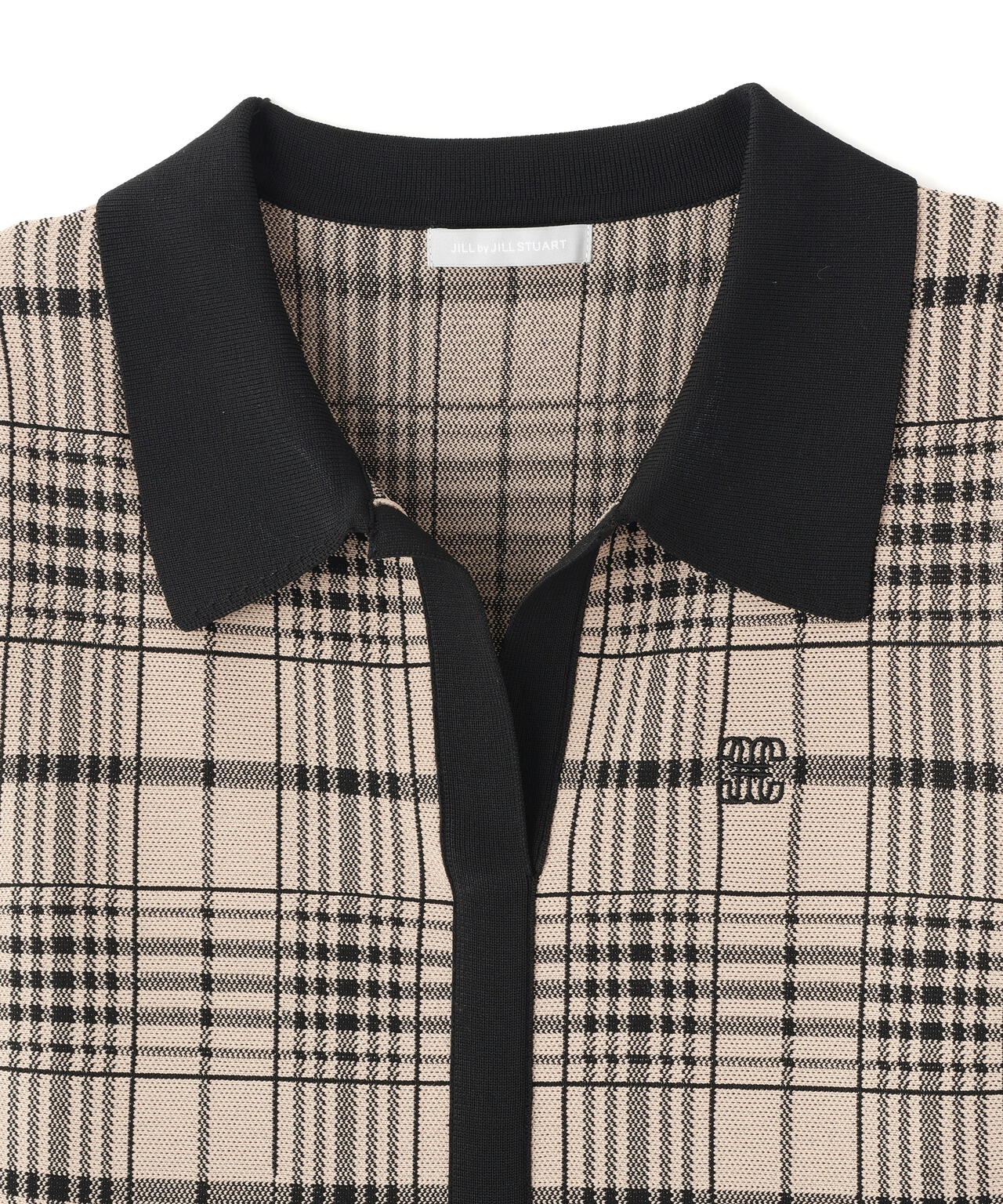 ビッグチェックニットワンピース