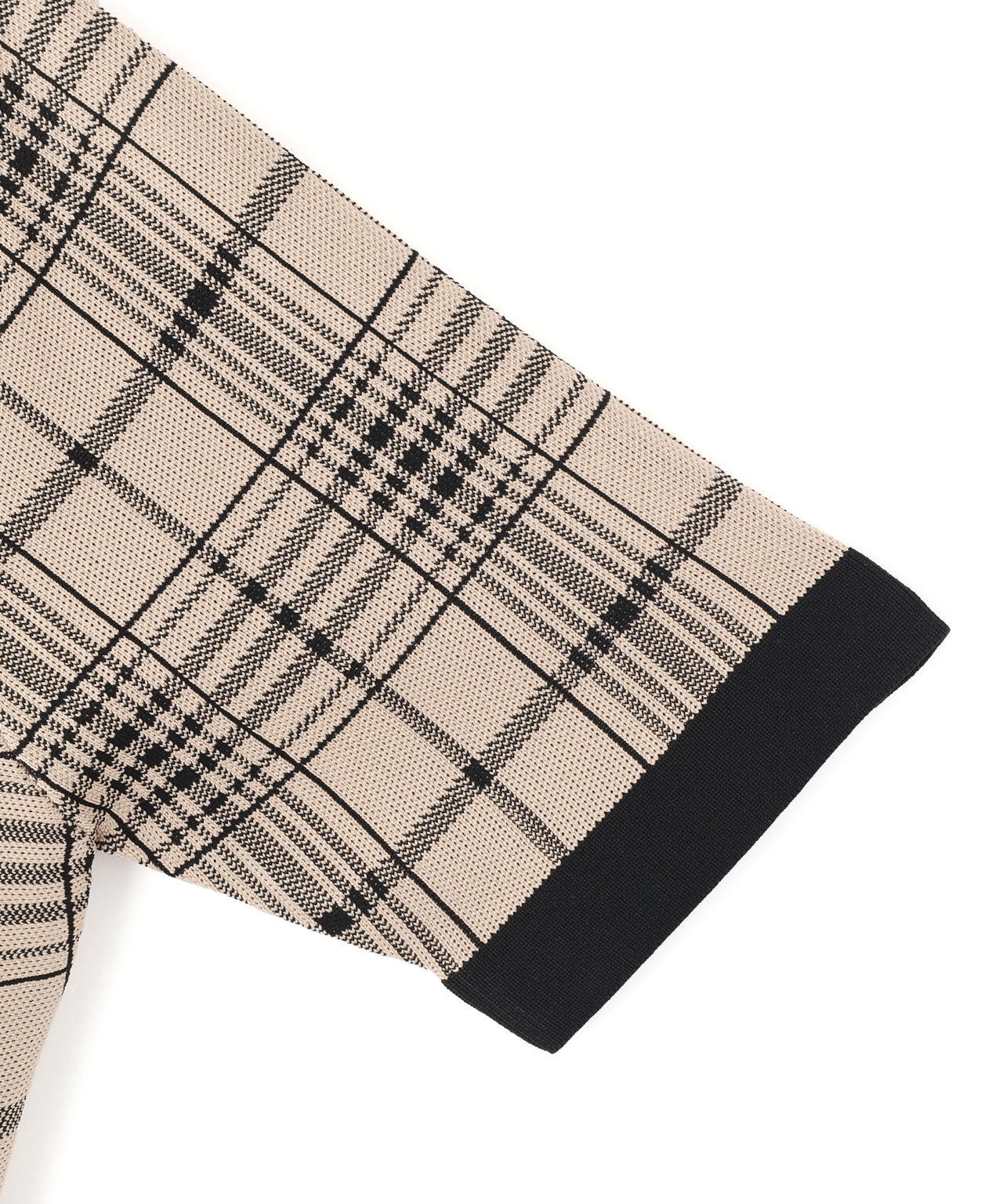 ビッグチェックニットワンピース