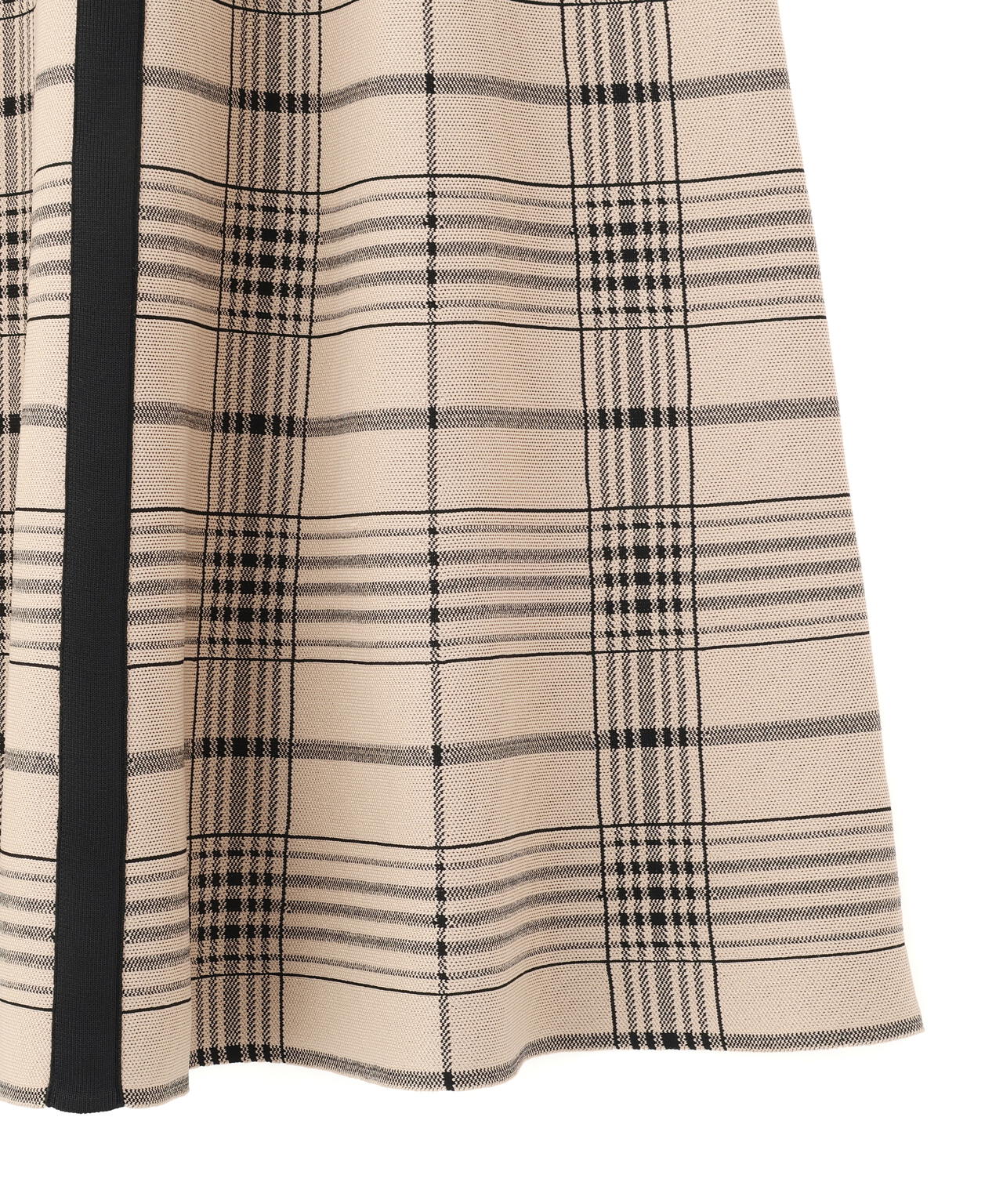 ビッグチェックニットワンピース